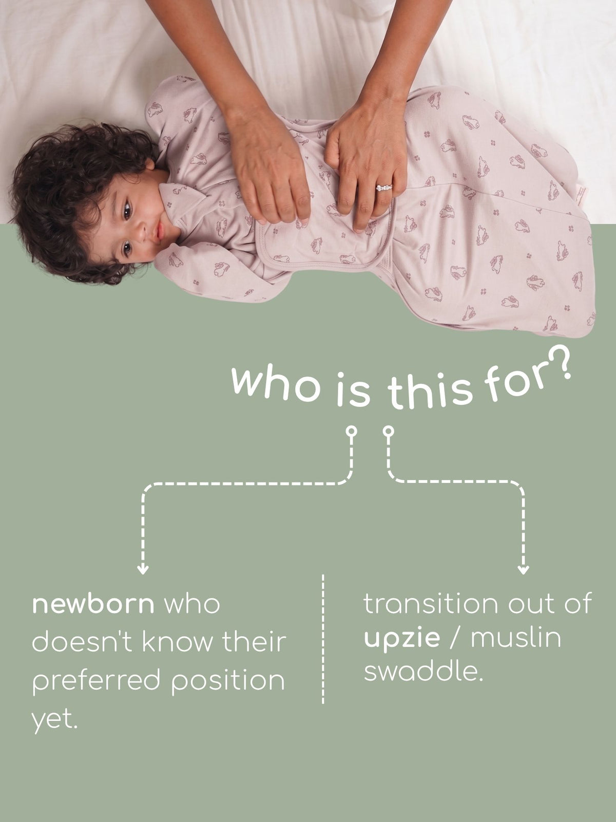 bamboo SNUGZIE™ 3 arms position swaddle pod