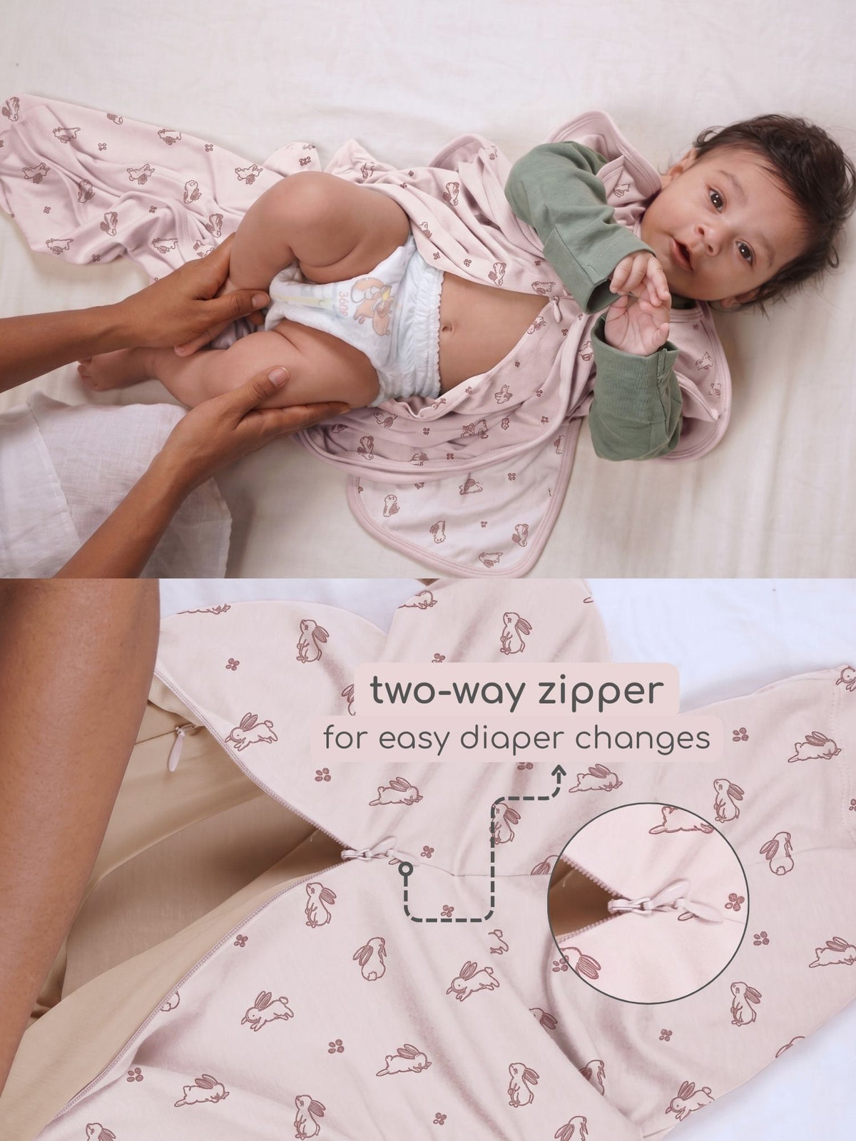 bamboo SNUGZIE™ 3 arms position swaddle pod