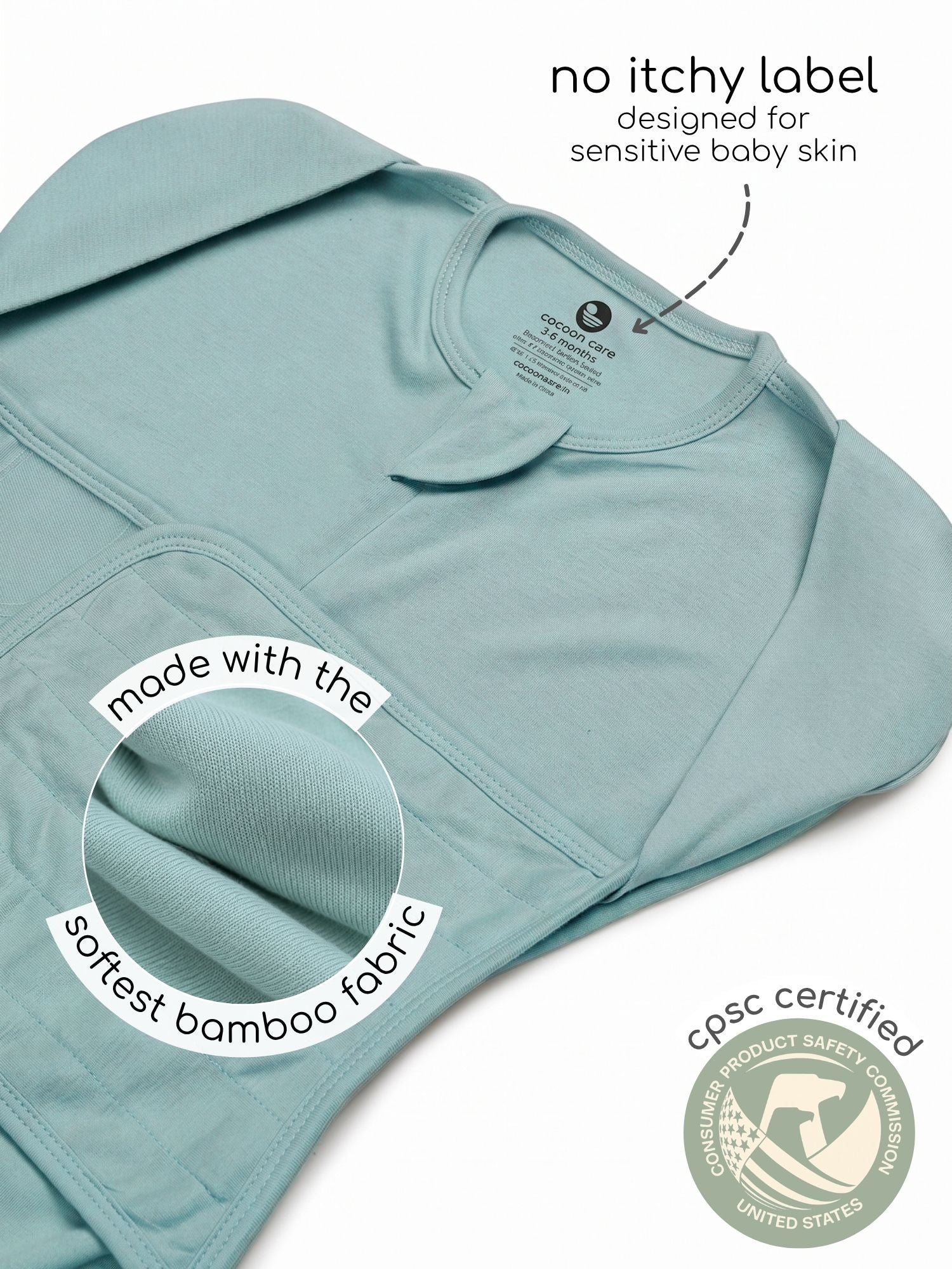 bamboo SNUGZIE™ 3 arms position swaddle pod