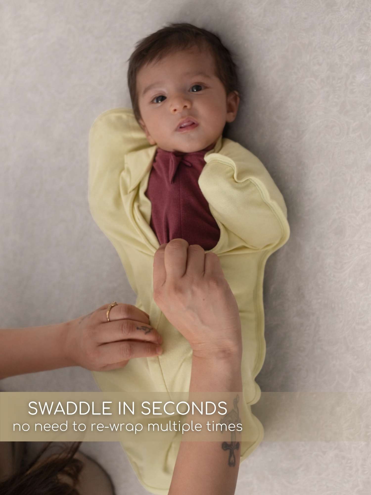 bamboo hands up swaddle pod for baby