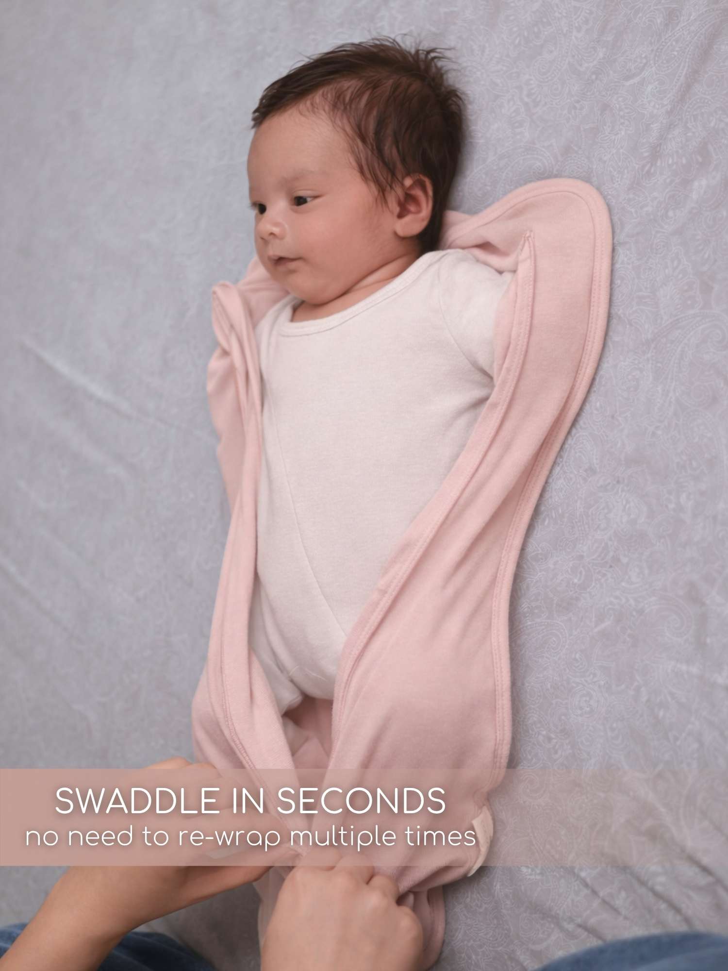 bamboo hands up swaddle pod for baby