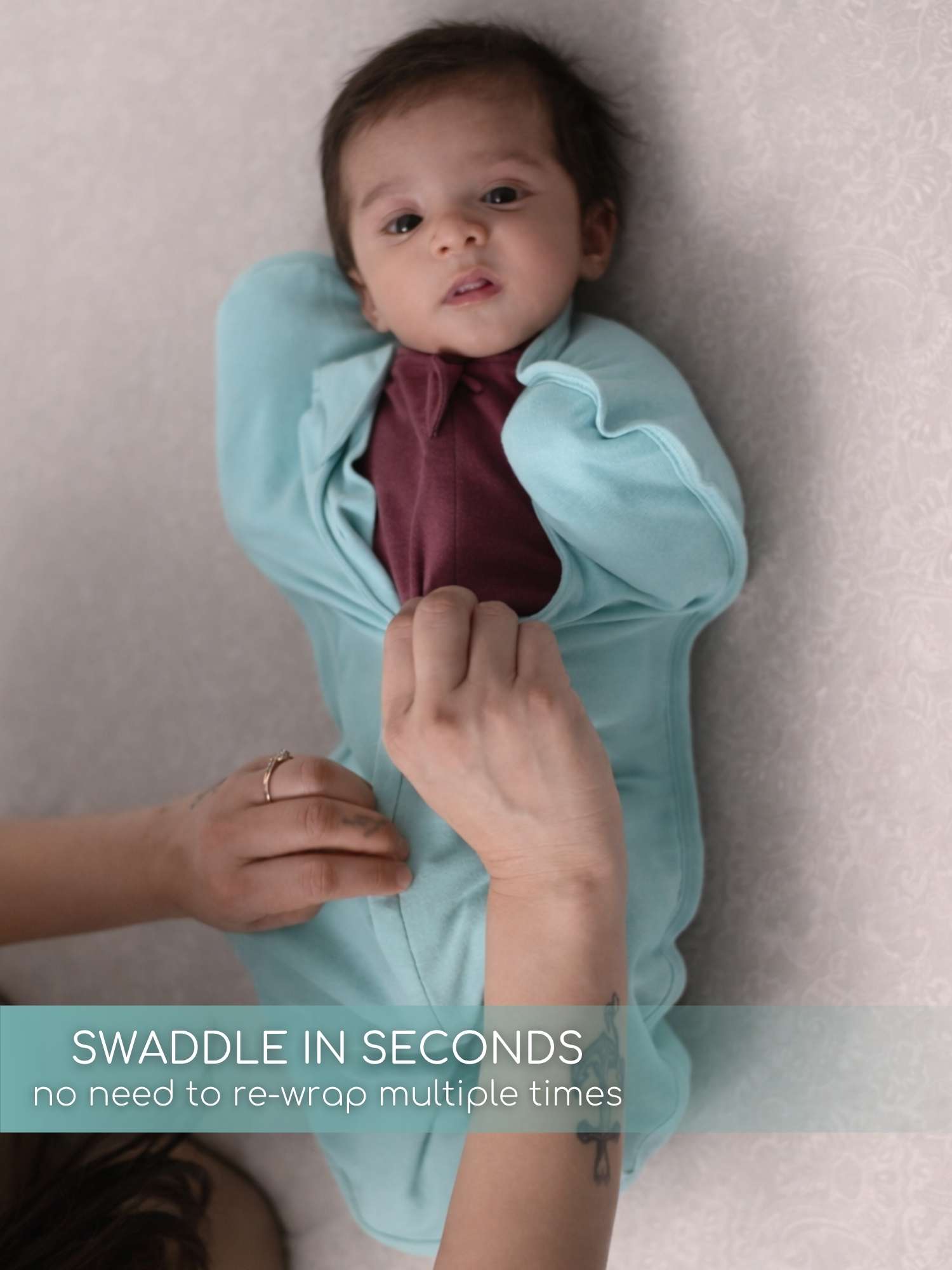 bamboo hands up swaddle pod for baby