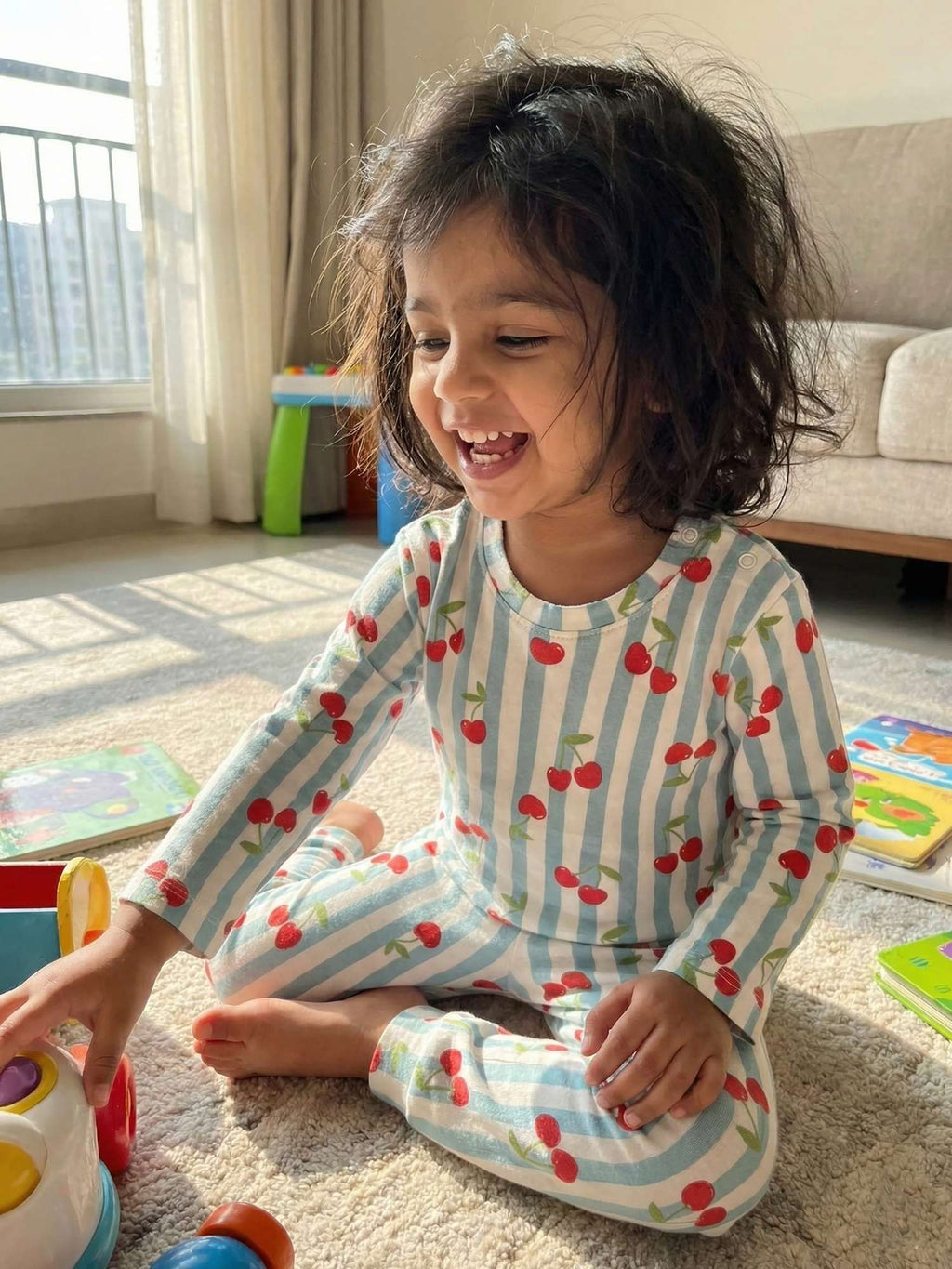 Bamboo Long Sleeve Pajama Set (Deep Ocean)