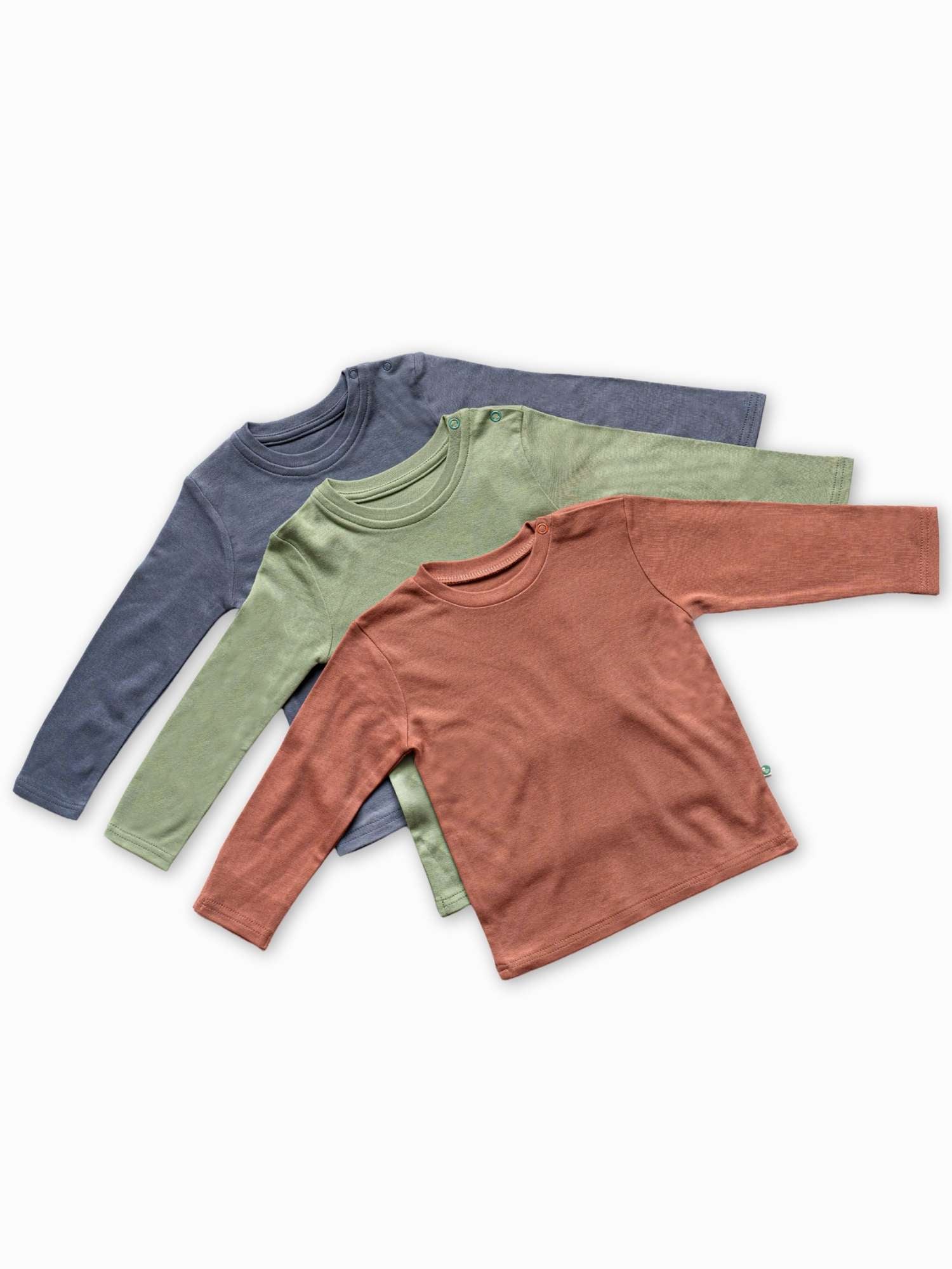 bamboo long sleeve t-shirt pack of 3 set 1