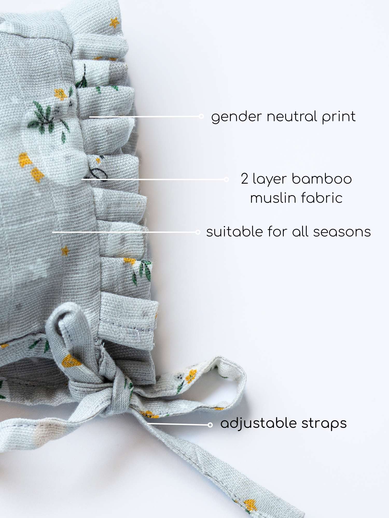 newborn bamboo muslin bonnet cap pack of 6