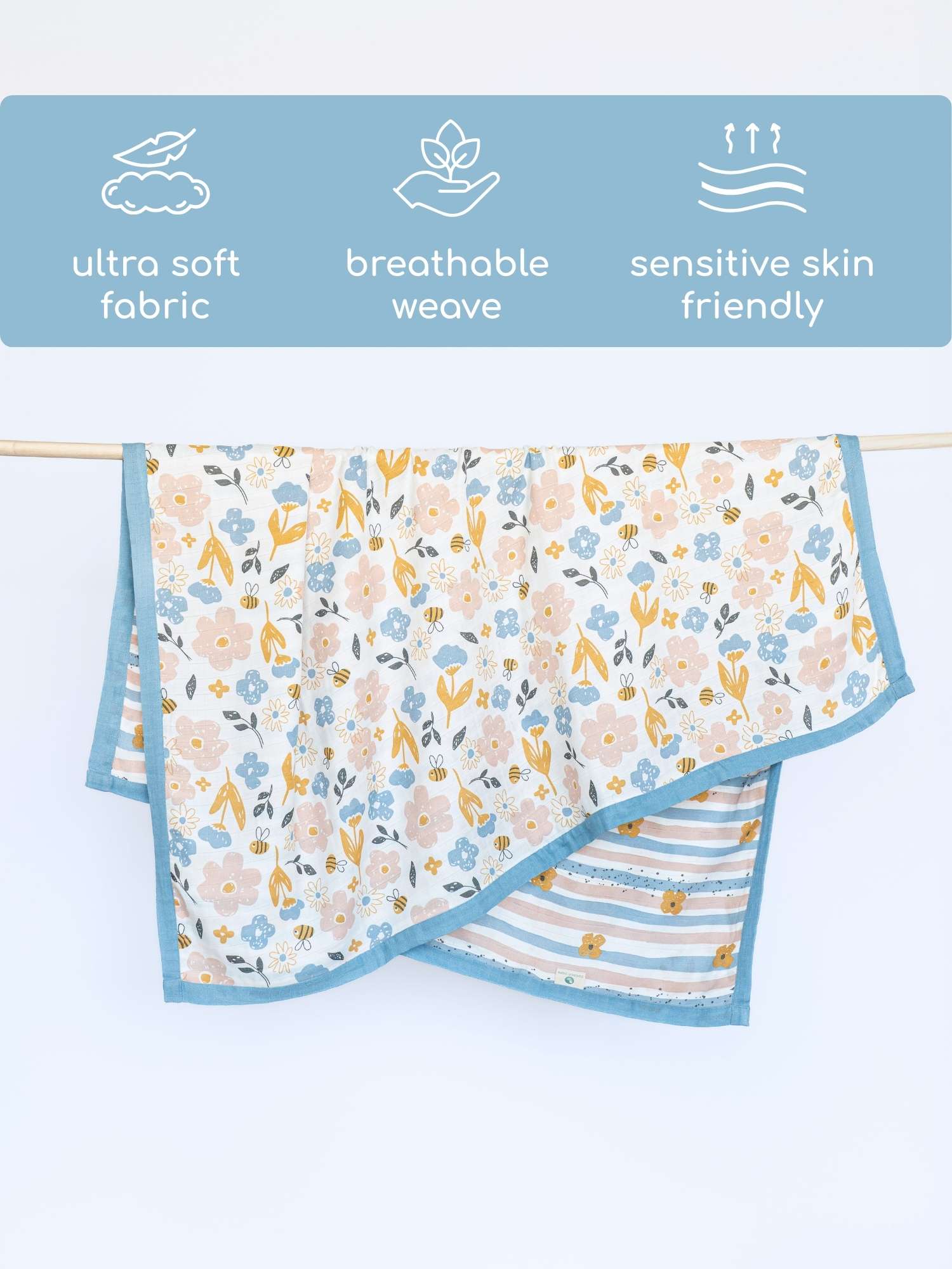 bamboo muslin double-sided baby blanket