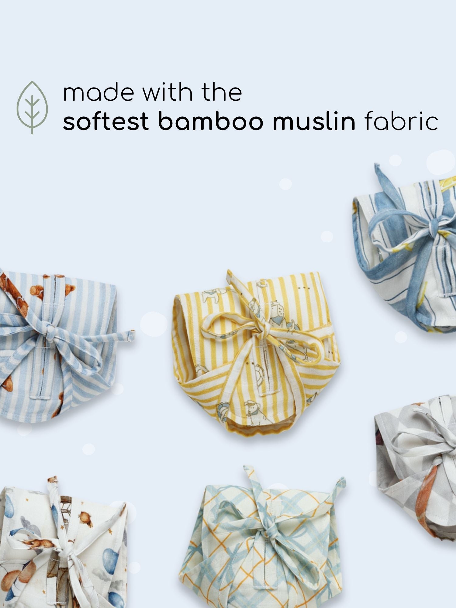 bamboo muslin nappy pack of 6