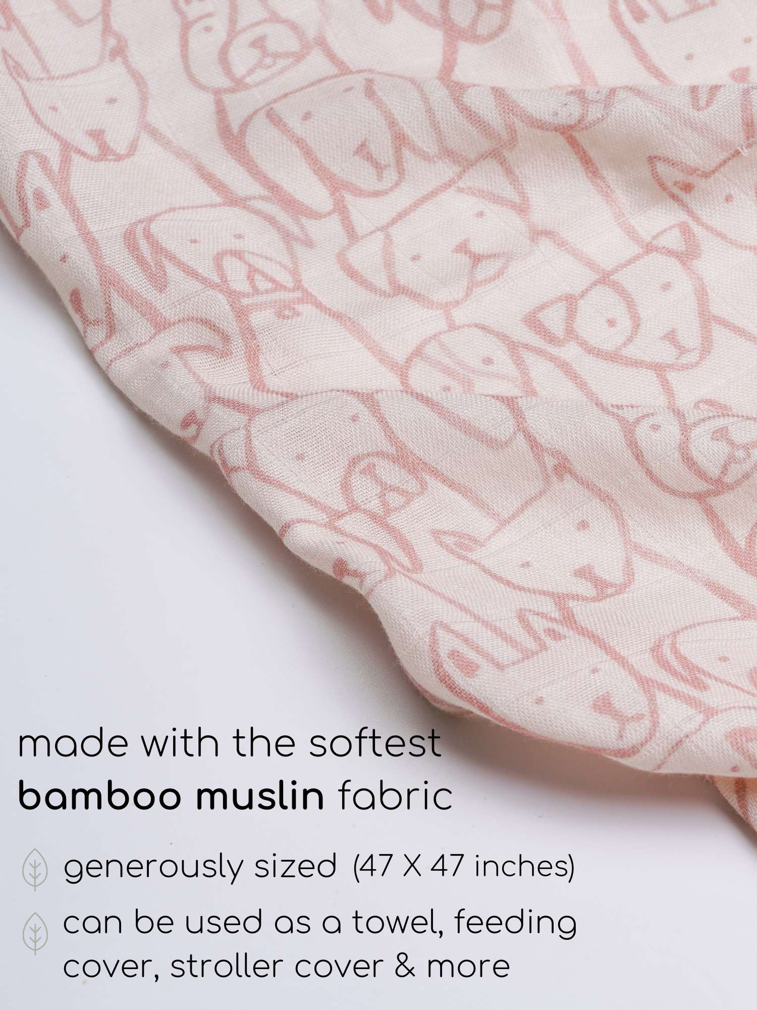 bamboo muslin swaddle - into the wild