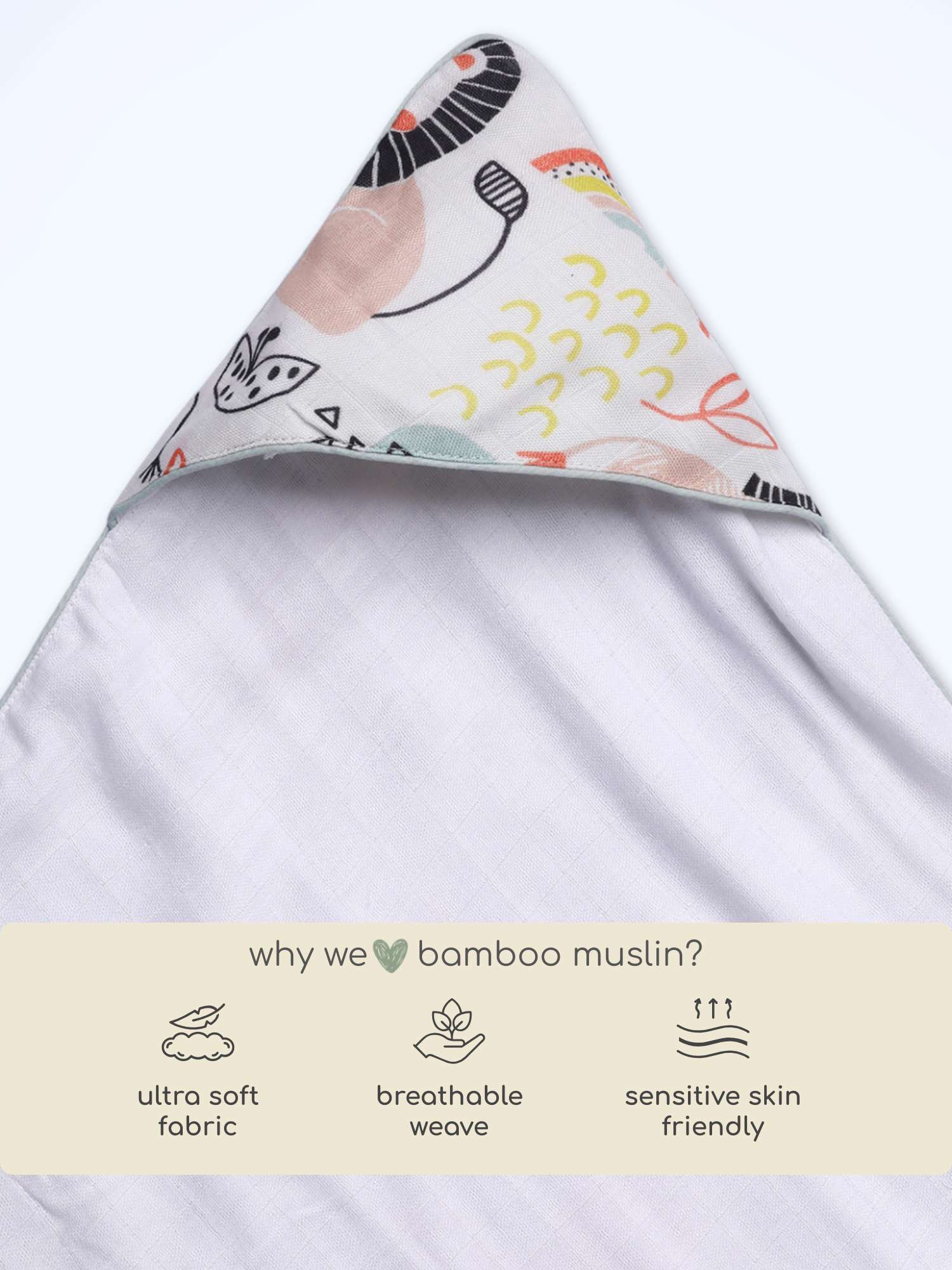 bamboo muslin 3-in-1 multi wrap towel