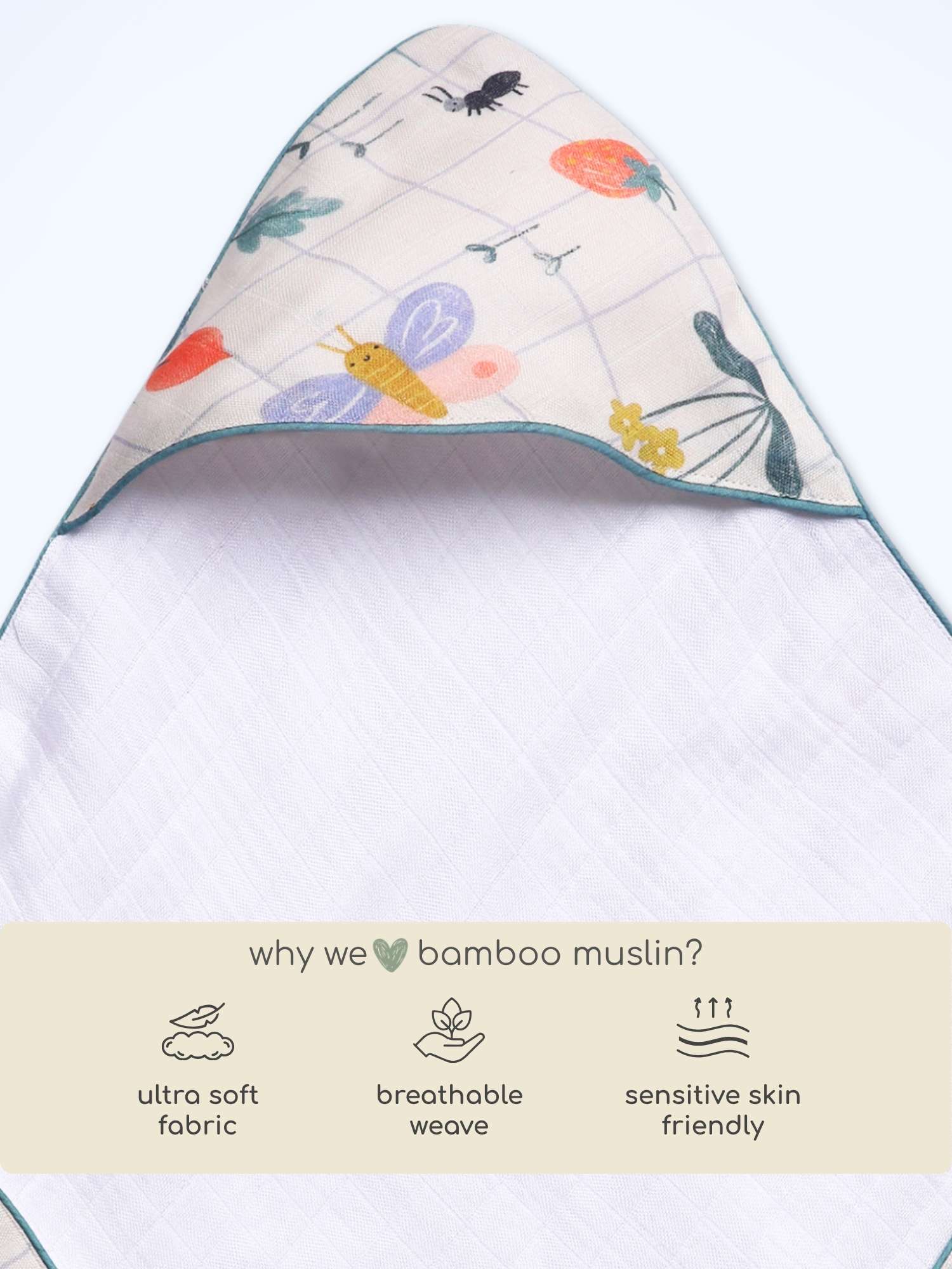 bamboo muslin 3-in-1 multi wrap towel