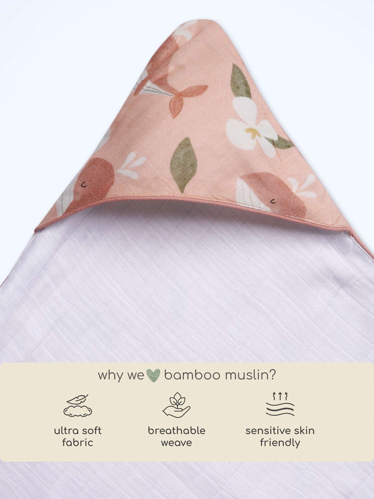 bamboo muslin 3-in-1 multi wrap towel