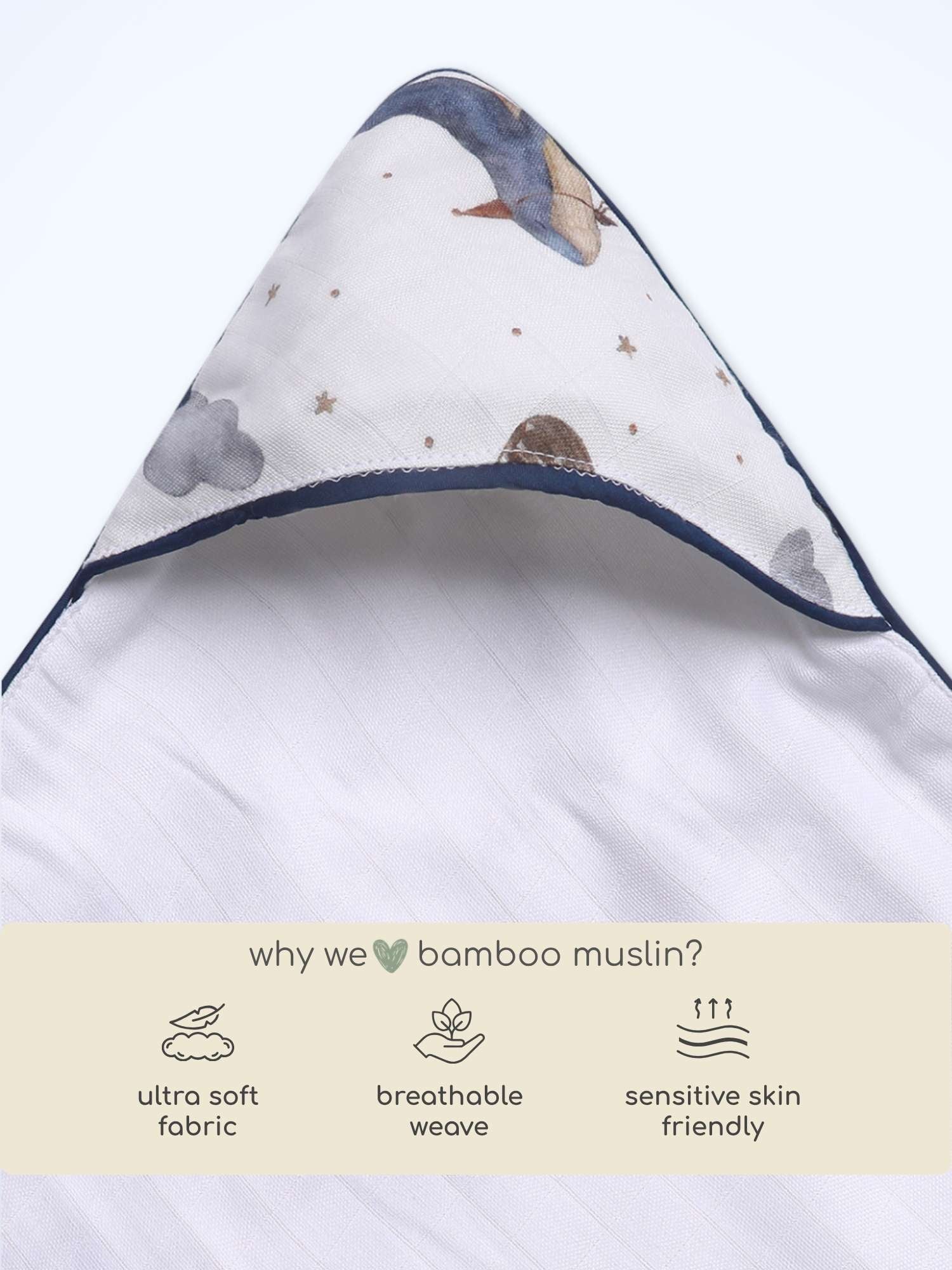 bamboo muslin 3-in-1 multi wrap towel