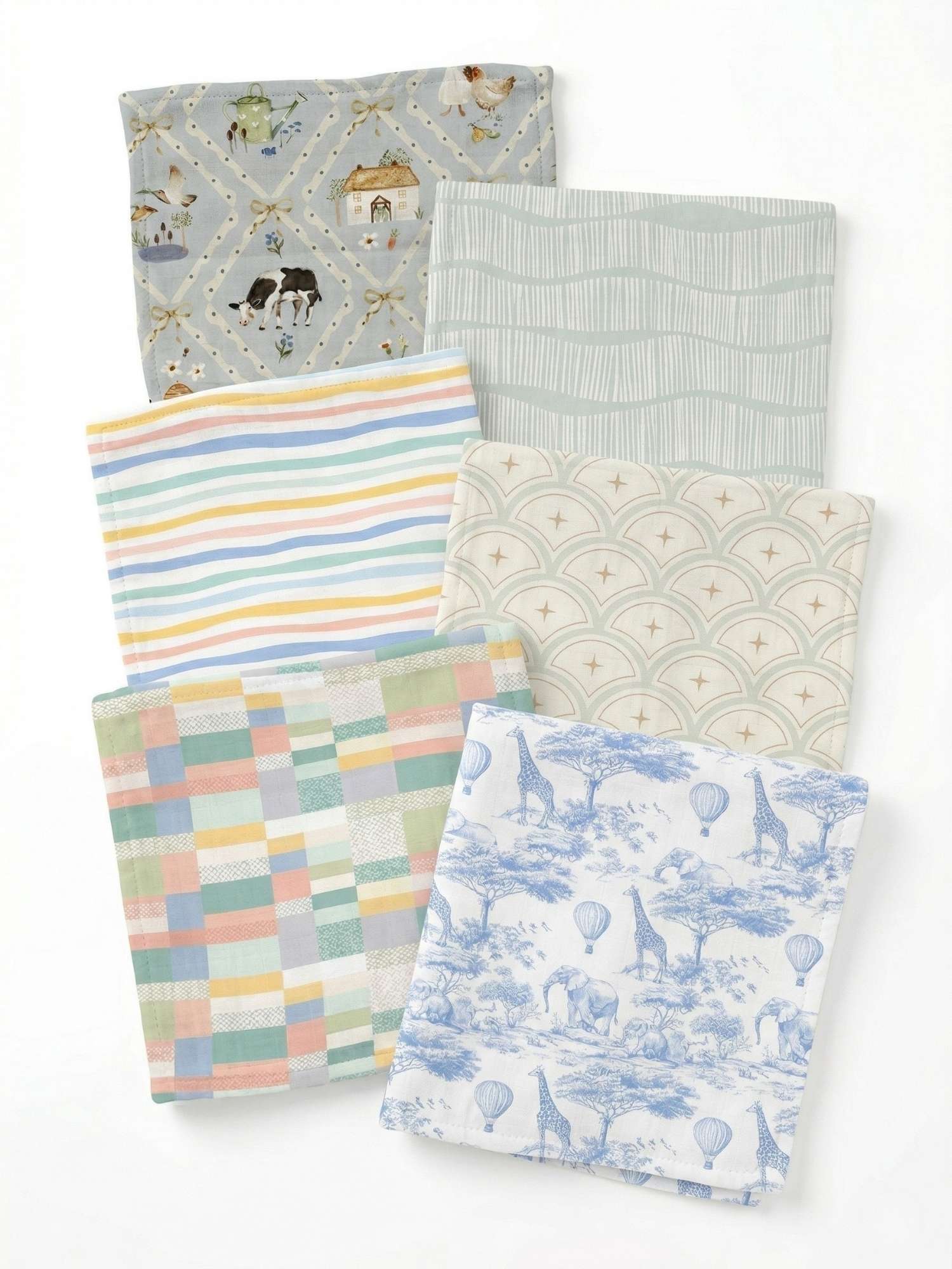 bamboo muslin wash cloth pack of 6