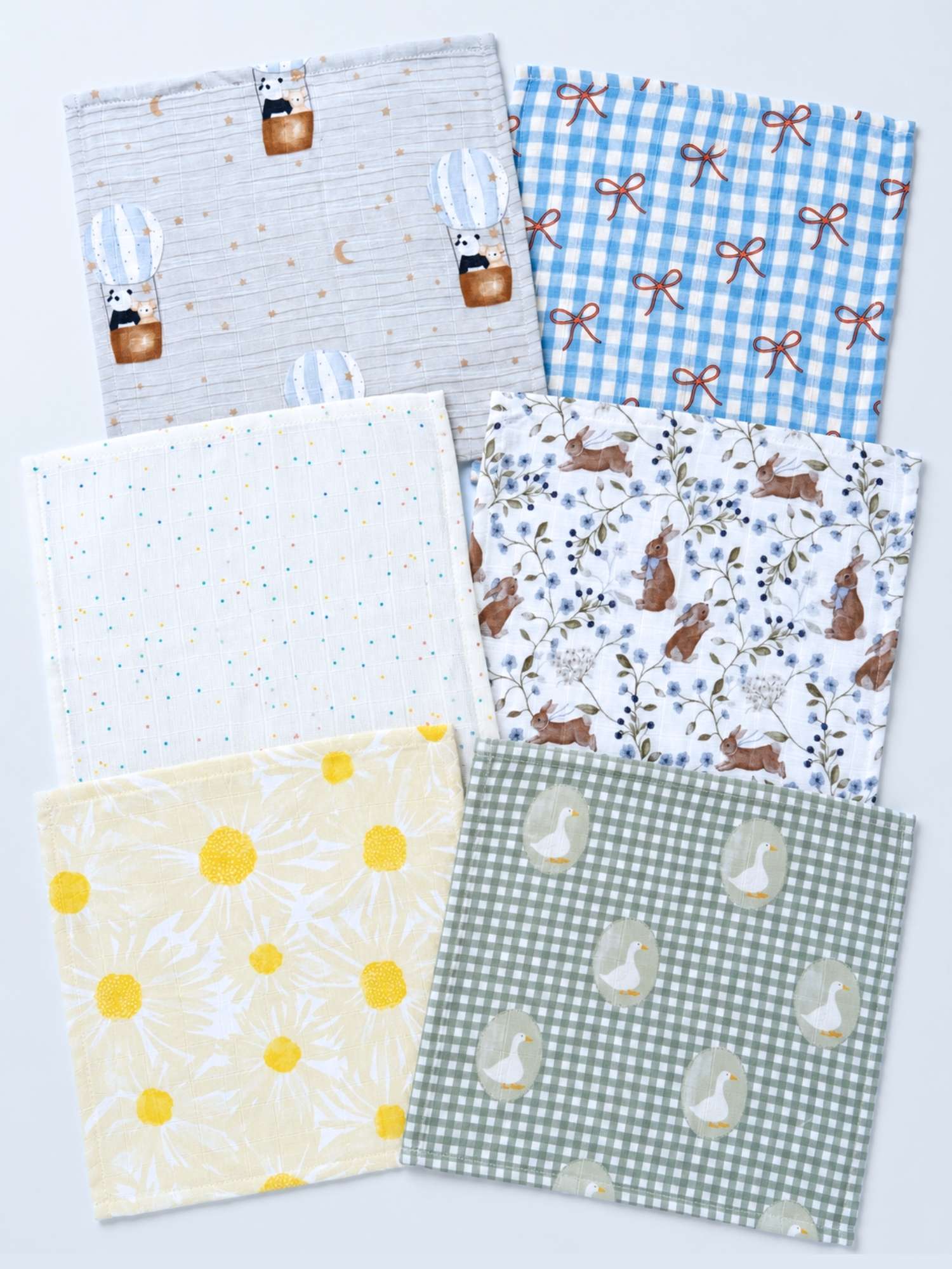 bamboo muslin wash cloth pack of 6