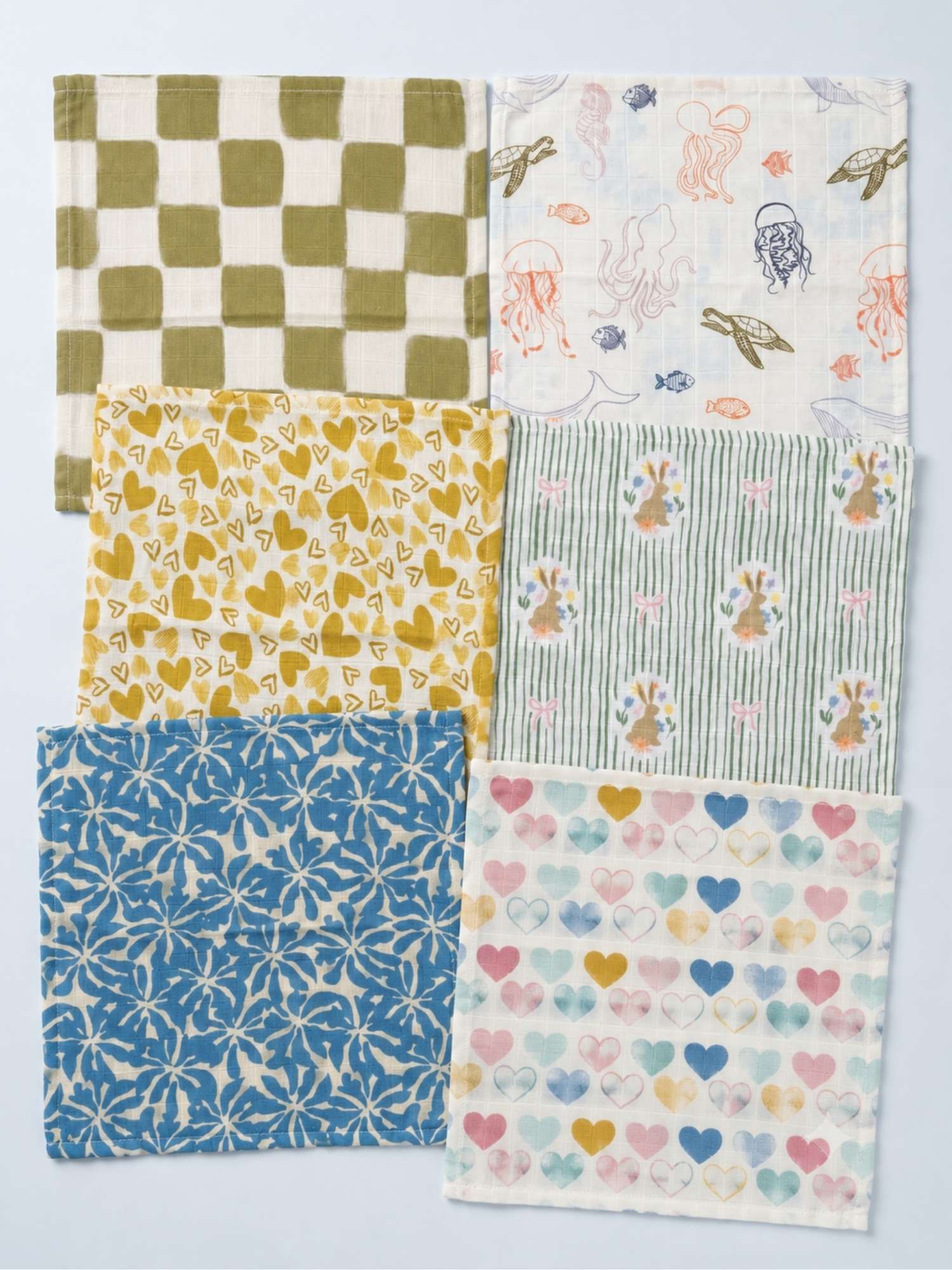 bamboo muslin wash cloth pack of 6