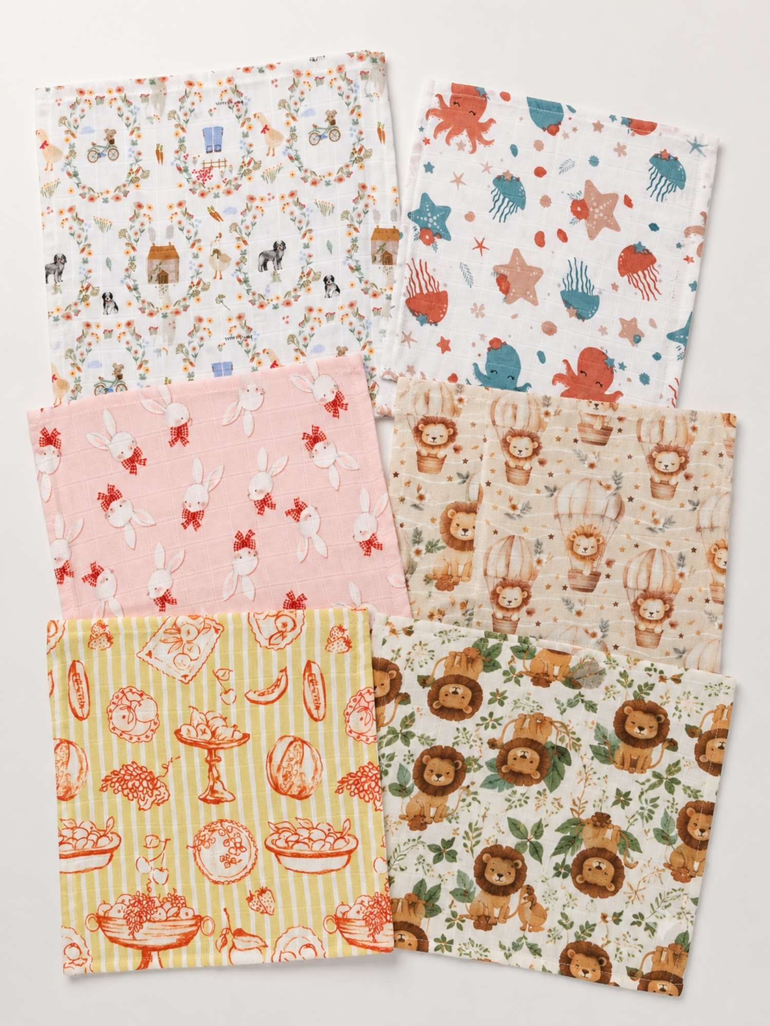 bamboo muslin wash cloth pack of 6