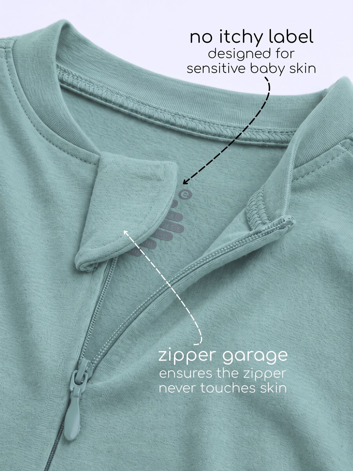bamboo sleepsuit with reversible mittens & footie