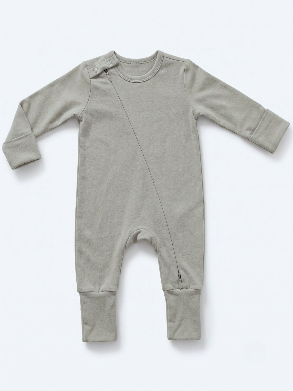bamboo sleepsuit with reversible mittens & footie