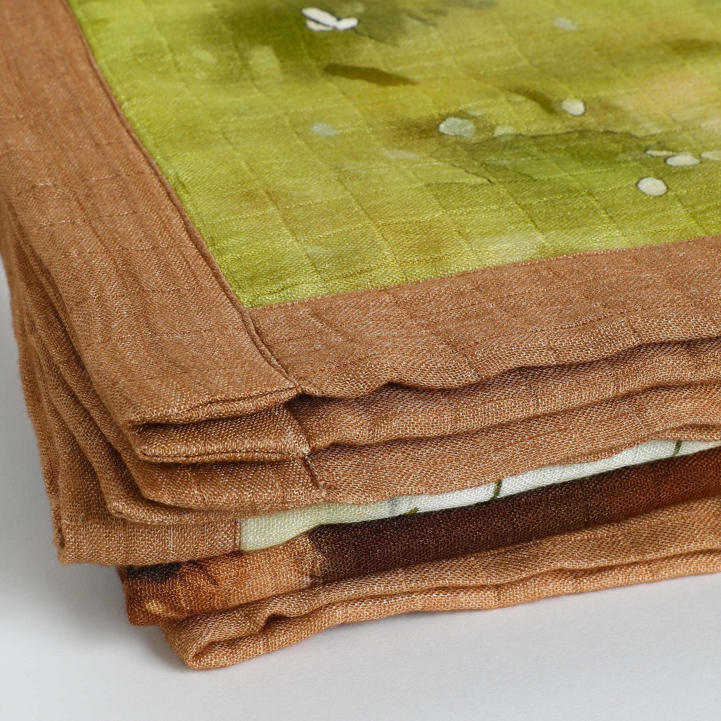 bamboo muslin baby blanket - placement print