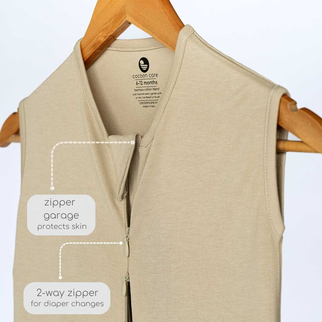 bamboo sleeping bag with foot opening - solid colours