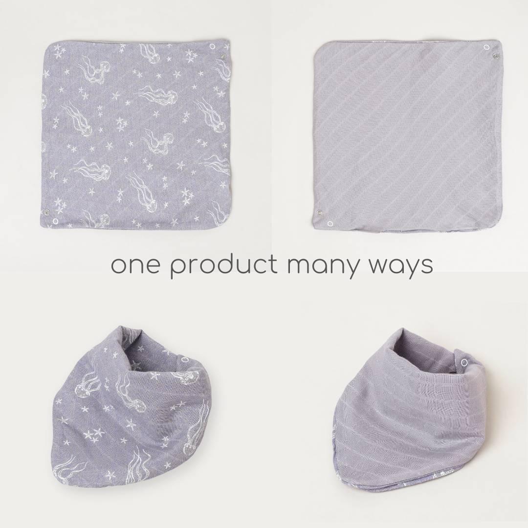 bamboo muslin bib + wash cloth