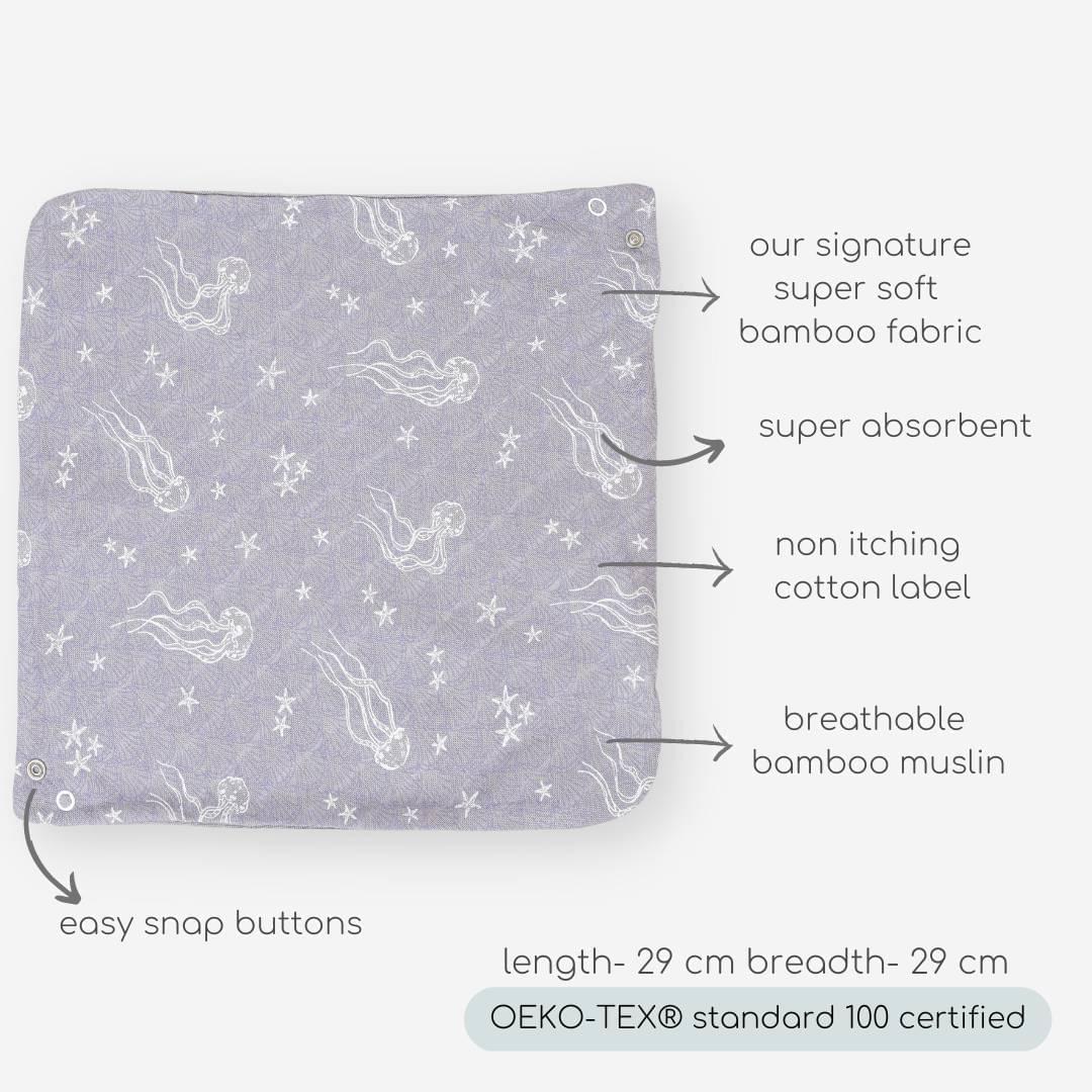 bamboo muslin bib + wash cloth