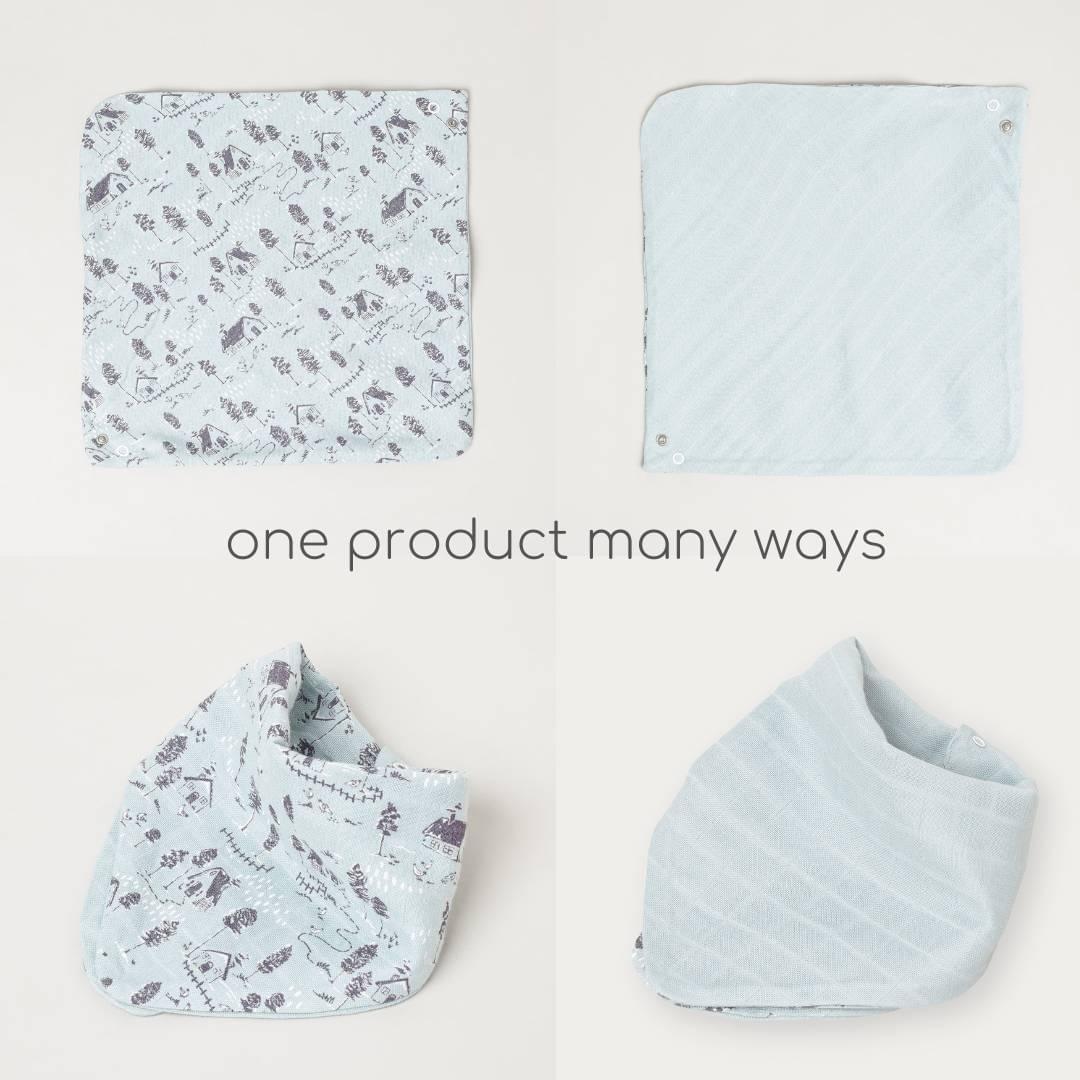 bamboo muslin bib + wash cloth