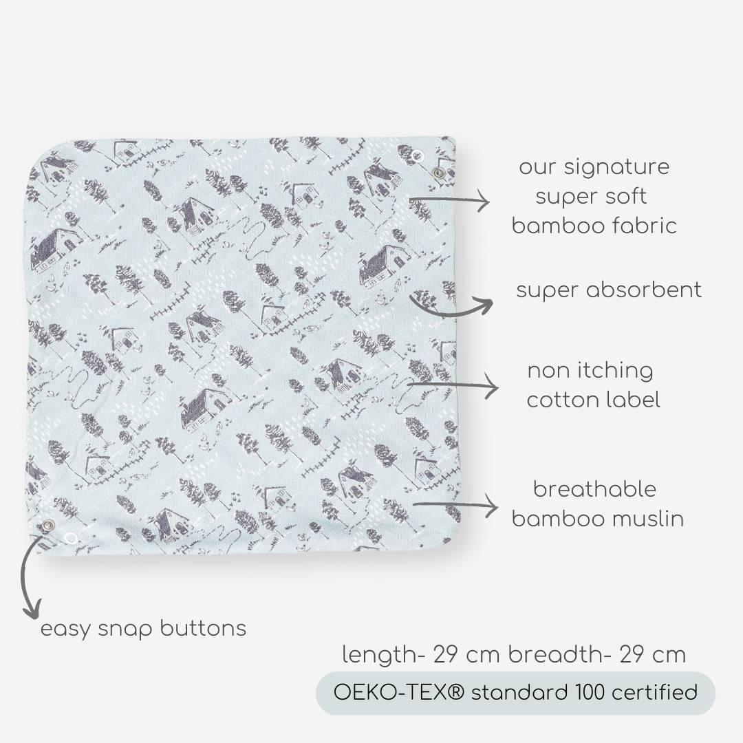 bamboo muslin bib + wash cloth