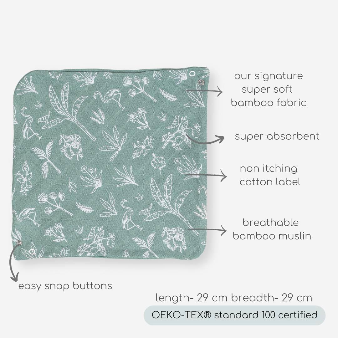 bamboo muslin bandana bib + wash cloth