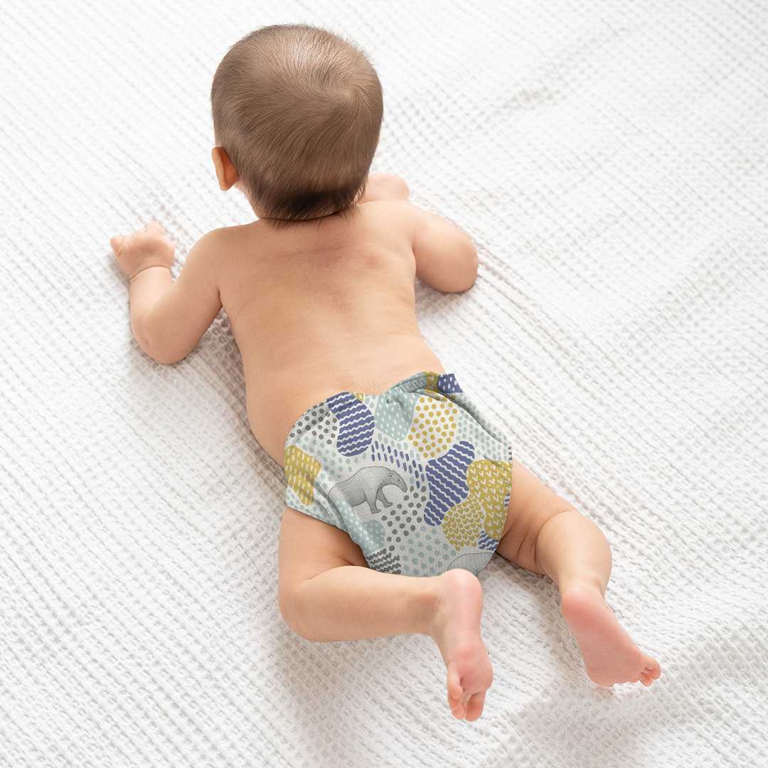 bamboo knit cloth nappy - prints