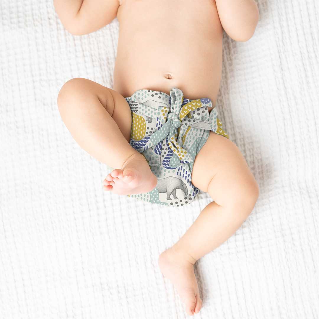 bamboo knit cloth nappy - prints