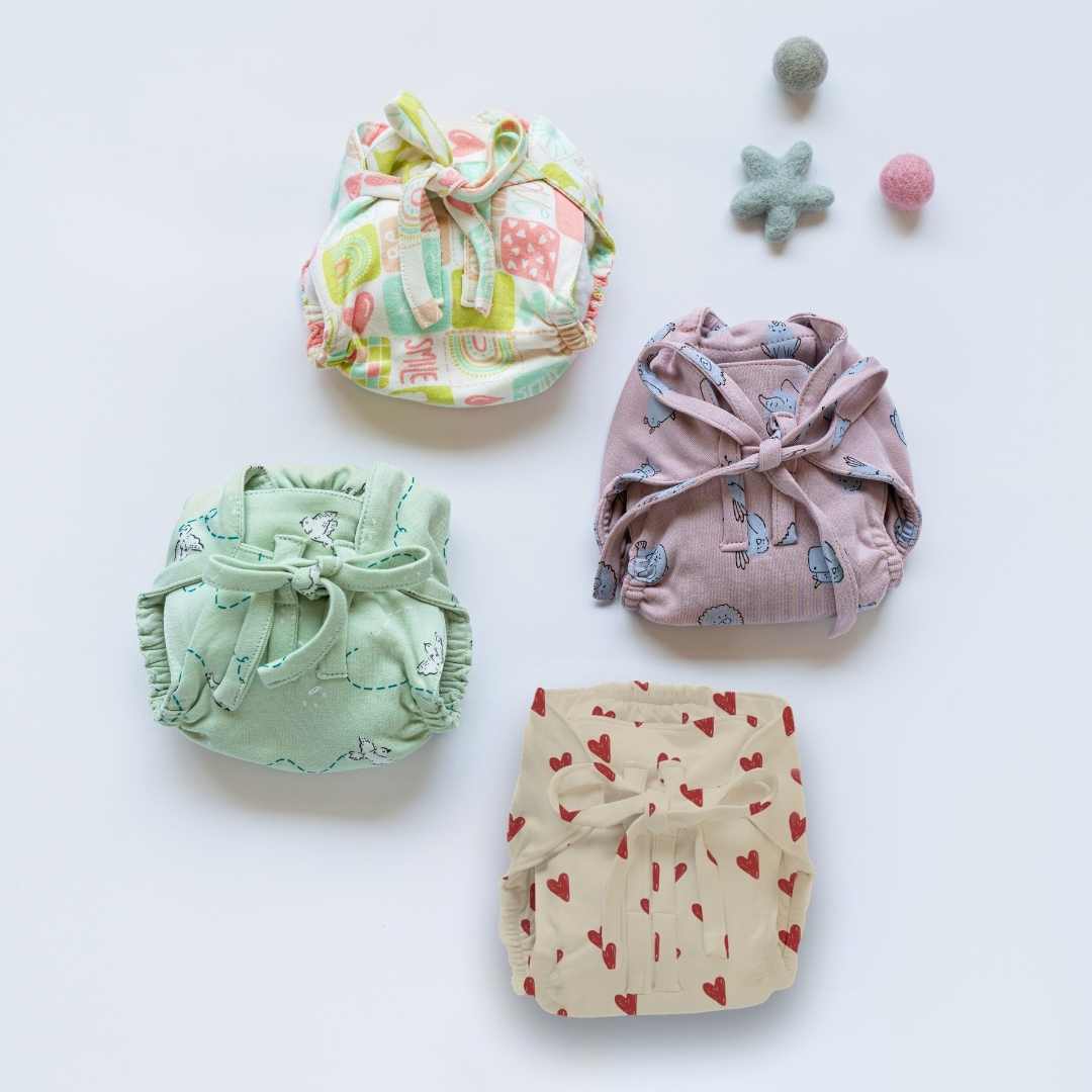 bamboo knit cloth nappy pack of 4