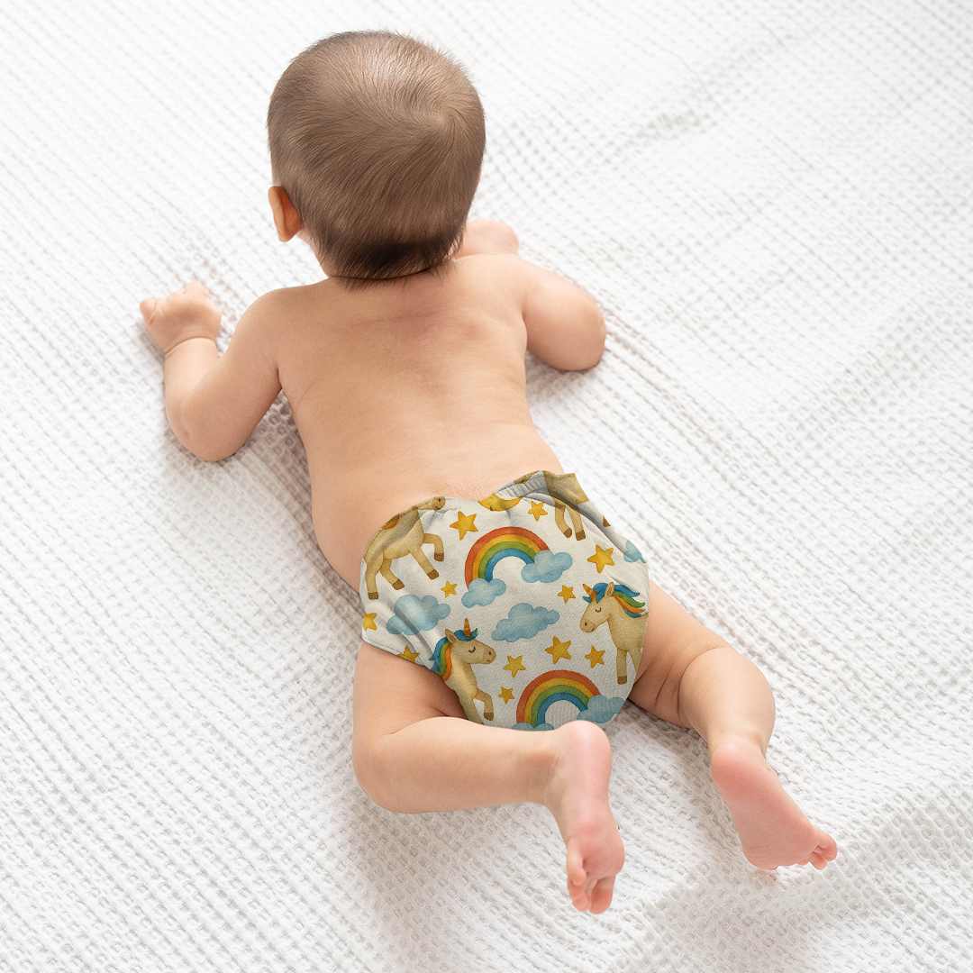 bamboo knit cloth nappy - prints
