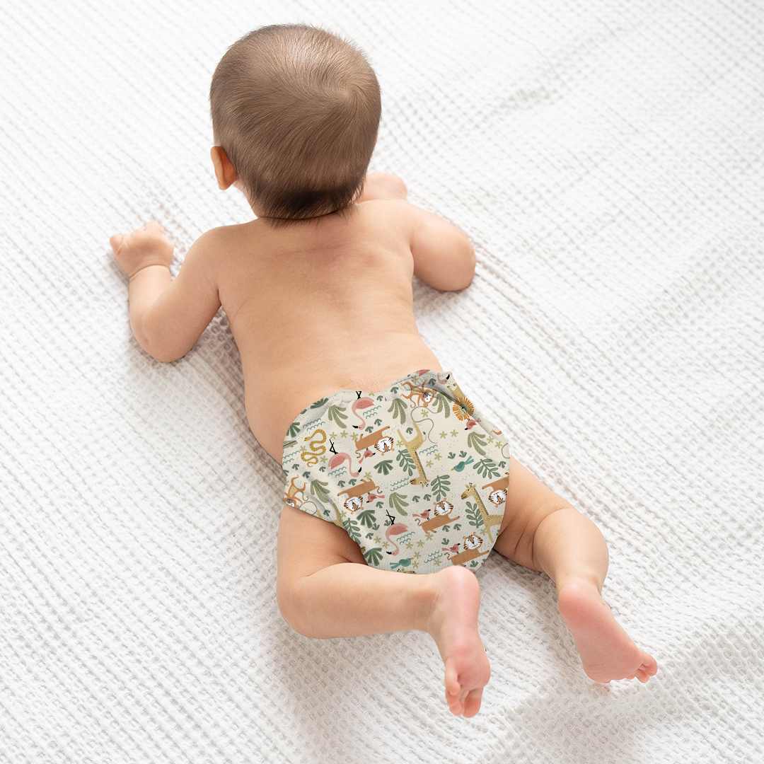 bamboo knit cloth nappy - prints
