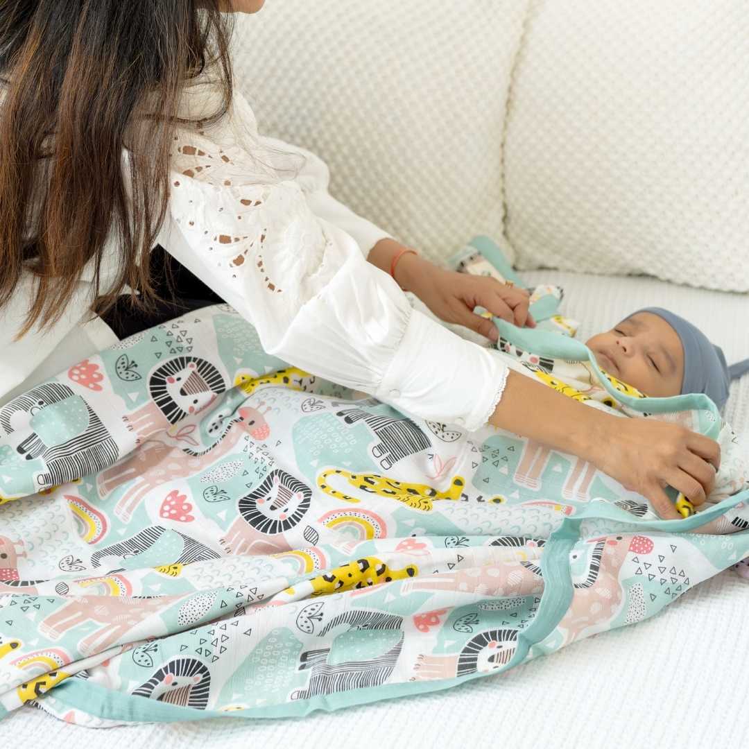 bamboo blanket & swaddle set