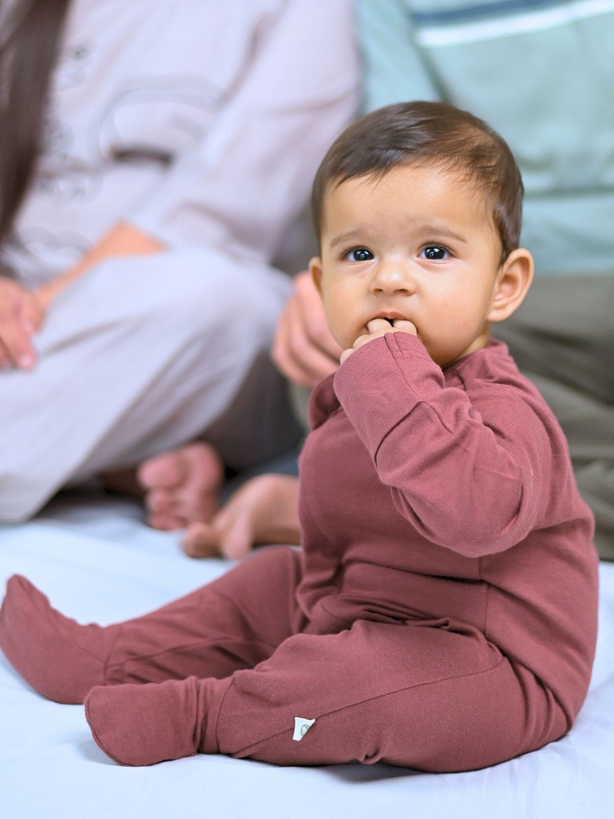 bamboo knit footed sleepsuit