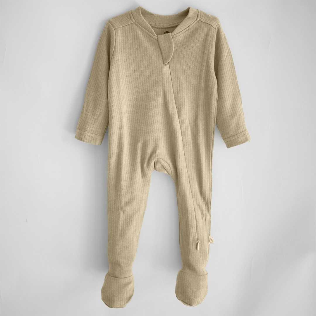Ribbed Bamboo Footed Sleepsuit