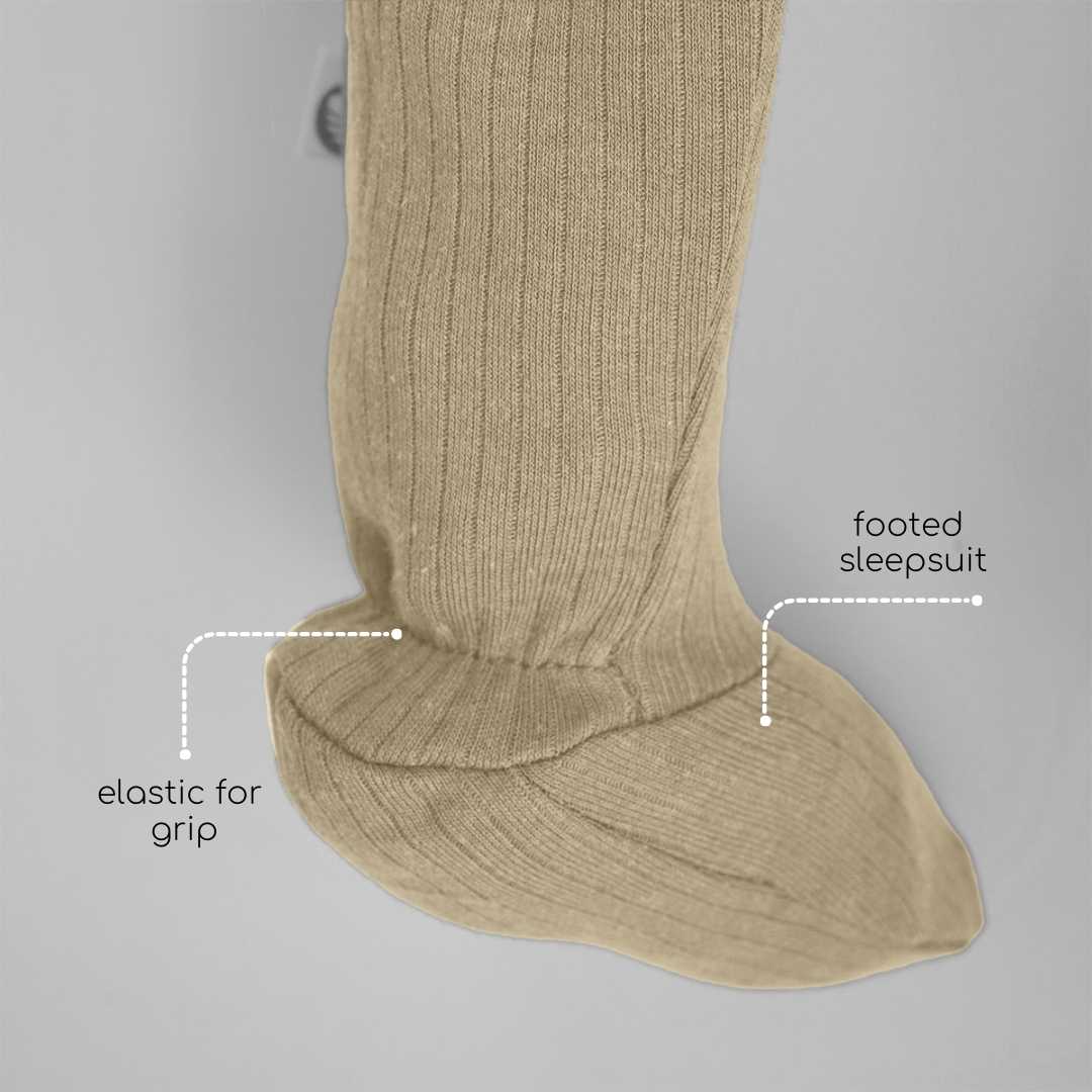 Ribbed Bamboo Footed Sleepsuit