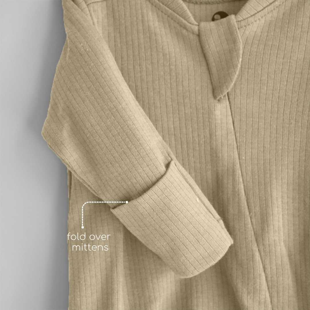 Ribbed Bamboo Footed Sleepsuit