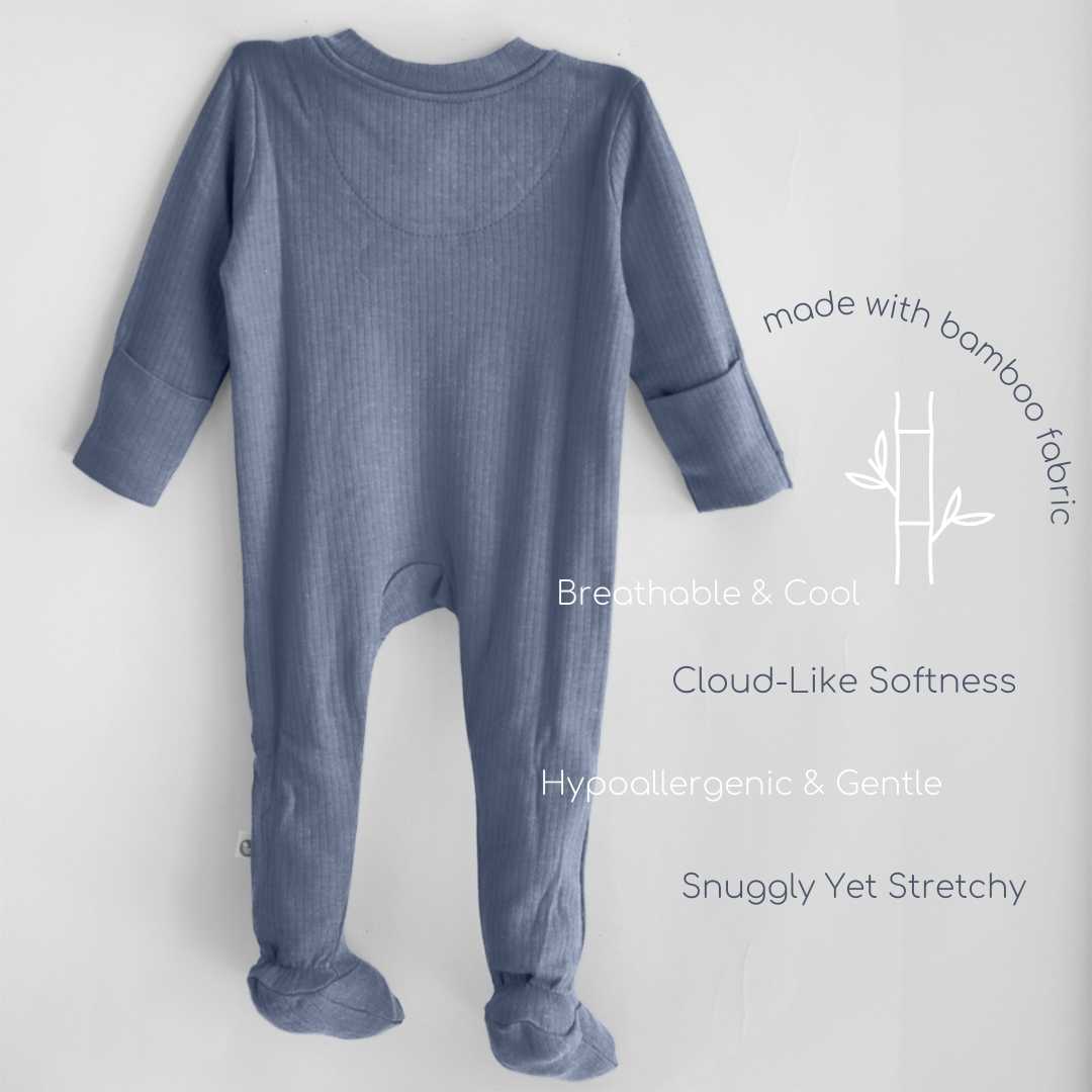 Ribbed Bamboo Footed Sleepsuit