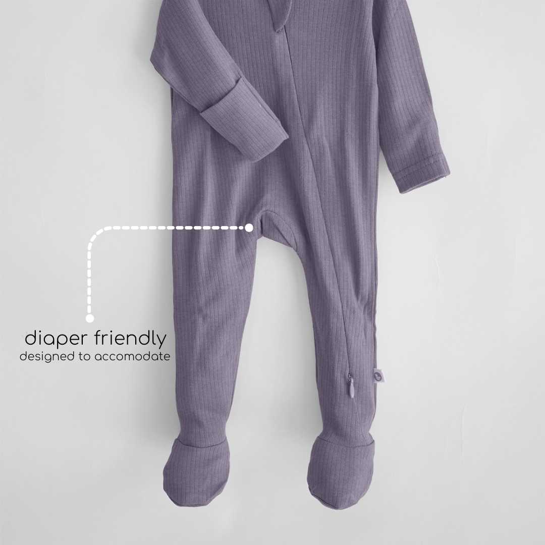 Ribbed Bamboo Footed Sleepsuit