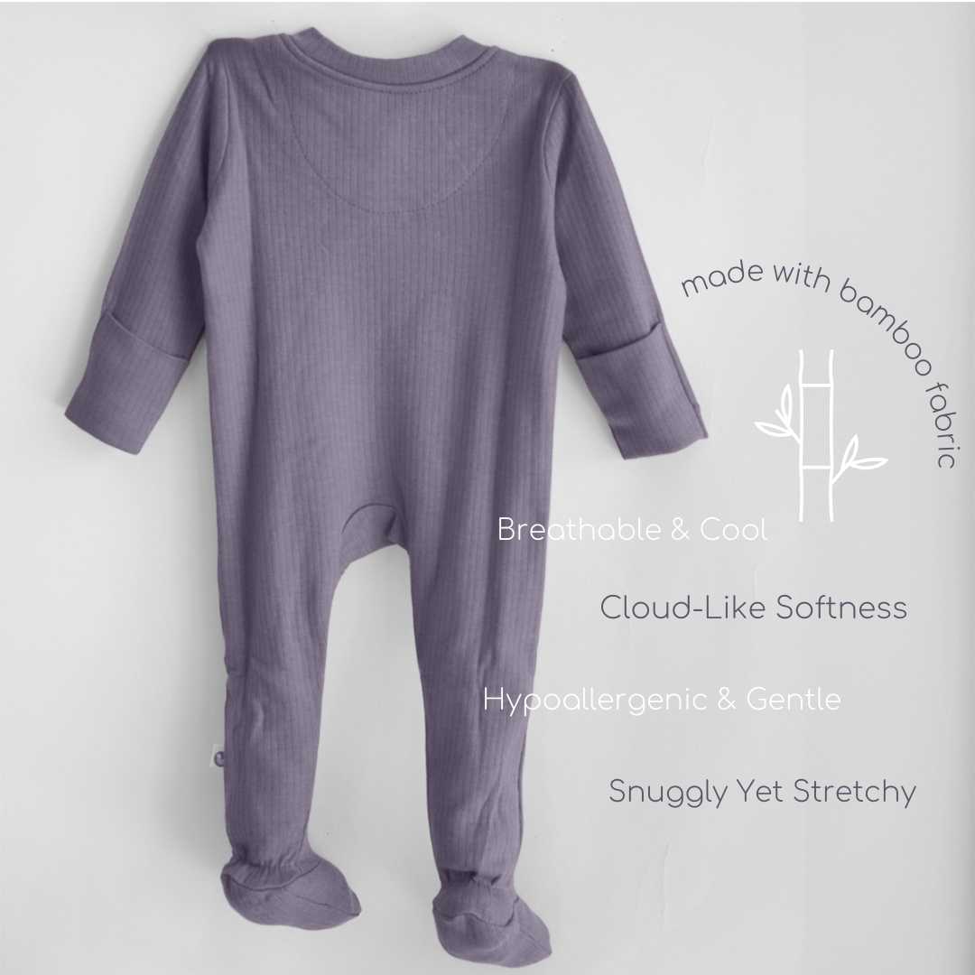 Ribbed Bamboo Footed Sleepsuit