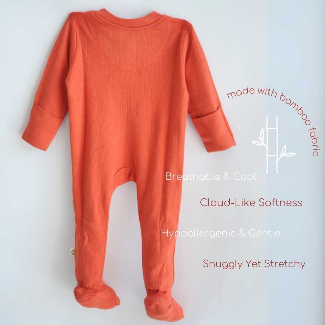 Ribbed Bamboo Footed Sleepsuit