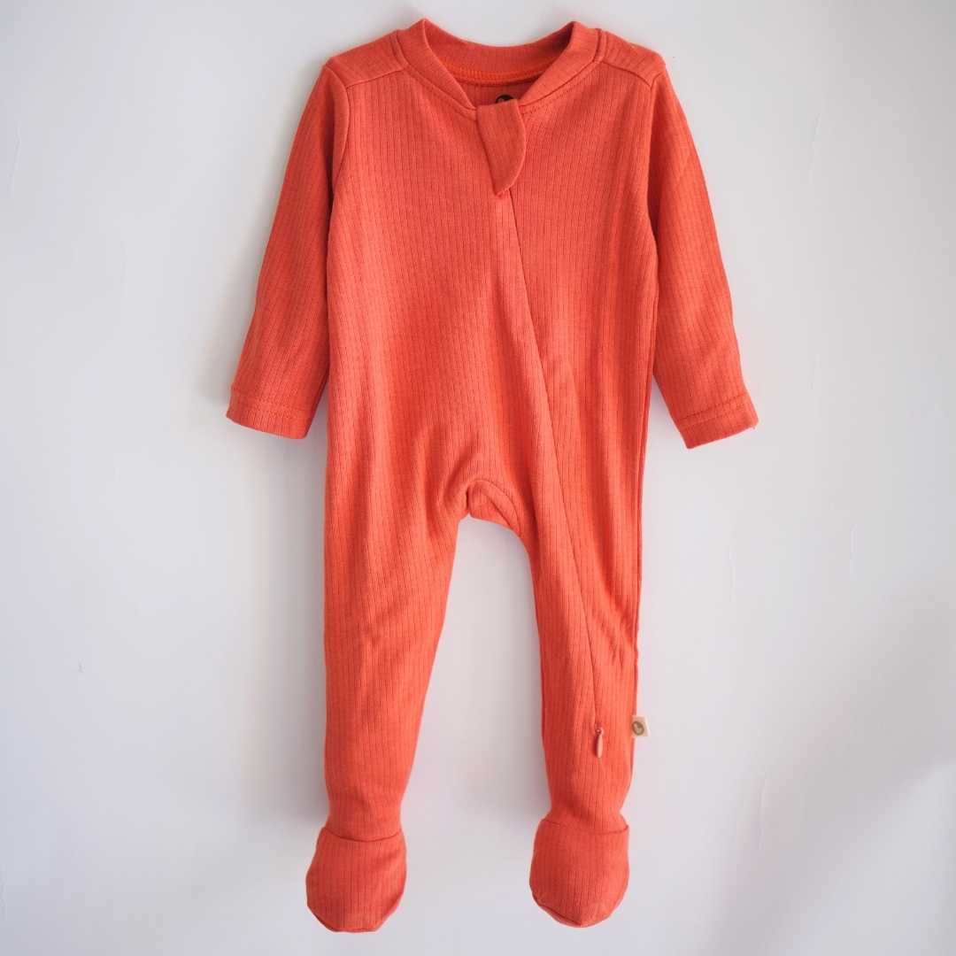 Ribbed Bamboo Footed Sleepsuit