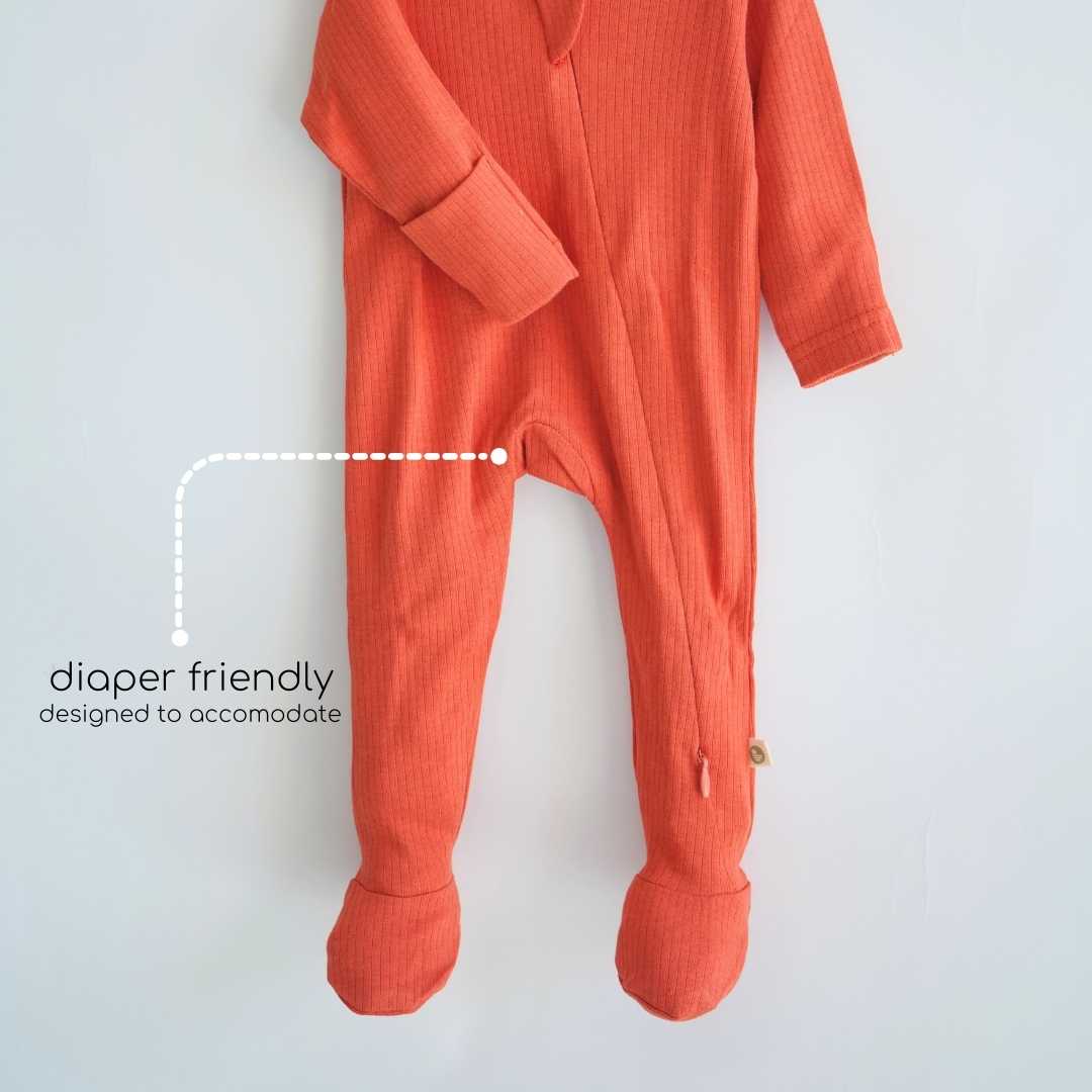 Ribbed Bamboo Footed Sleepsuit