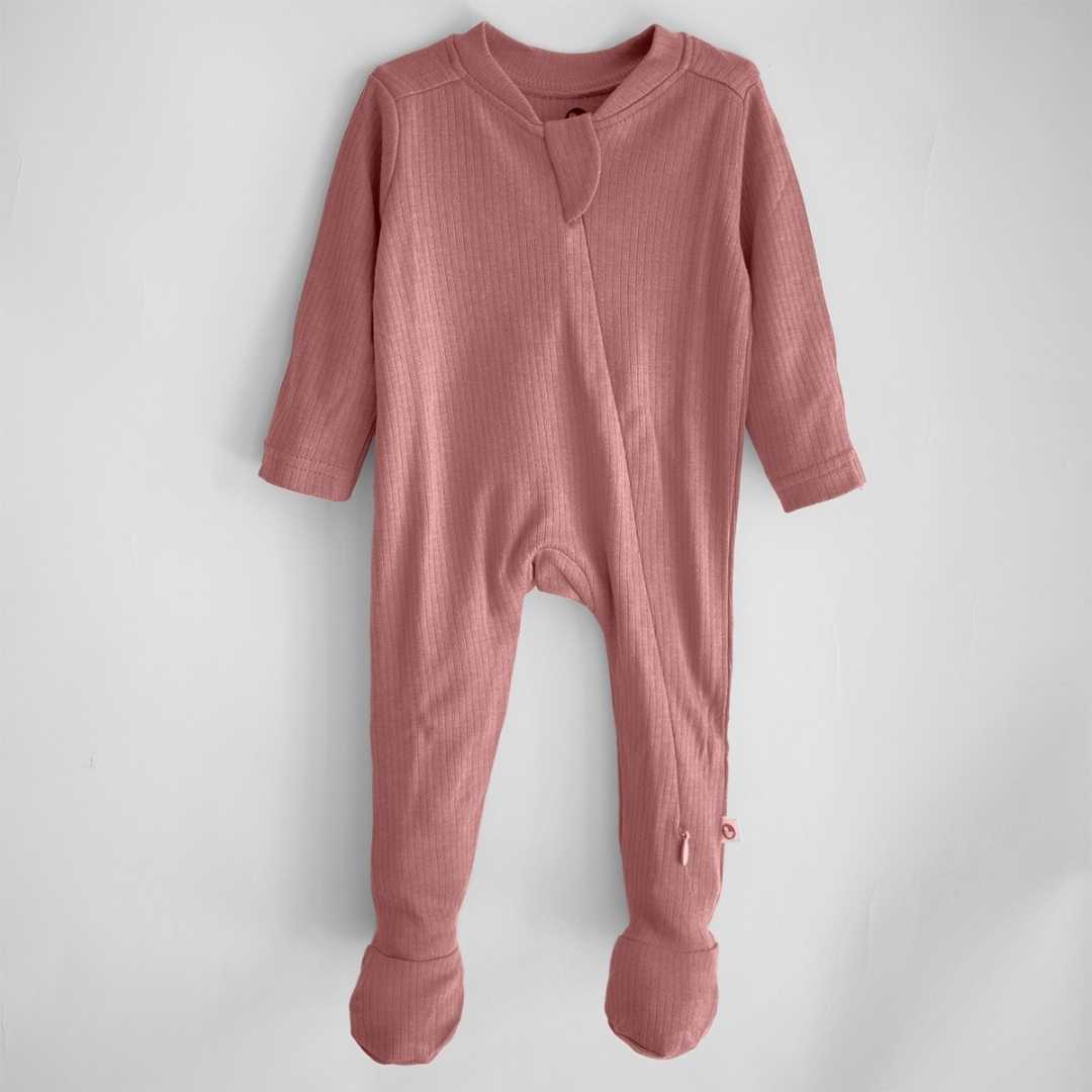 Ribbed Bamboo Footed Sleepsuit