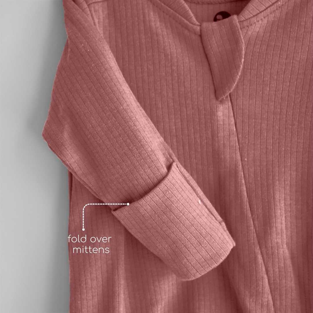 Ribbed Bamboo Footed Sleepsuit