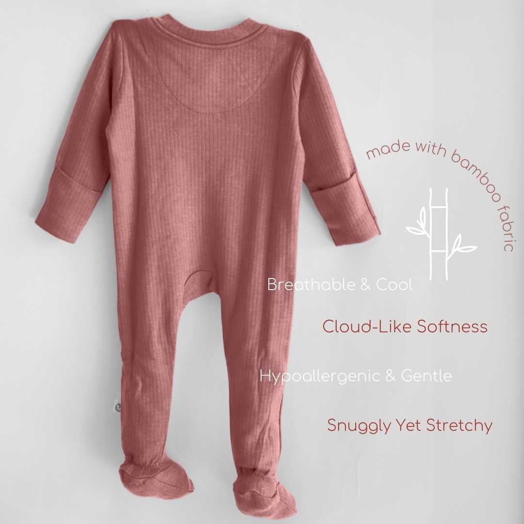 Ribbed Bamboo Footed Sleepsuit