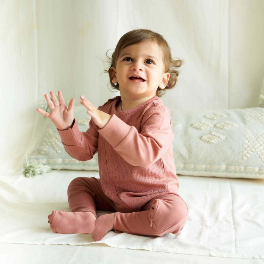 Ribbed Bamboo Footed Sleepsuit