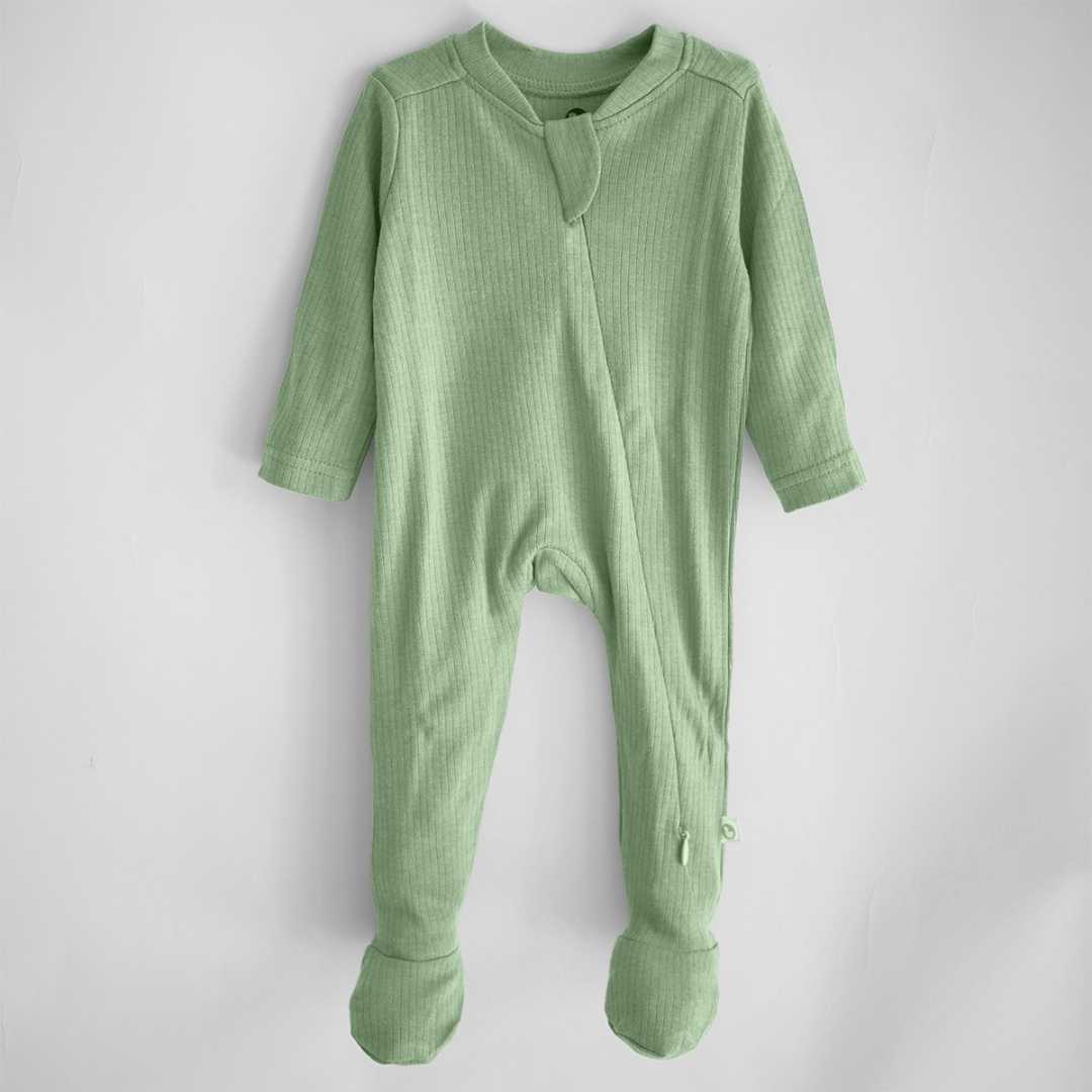 Ribbed Bamboo Footed Sleepsuit